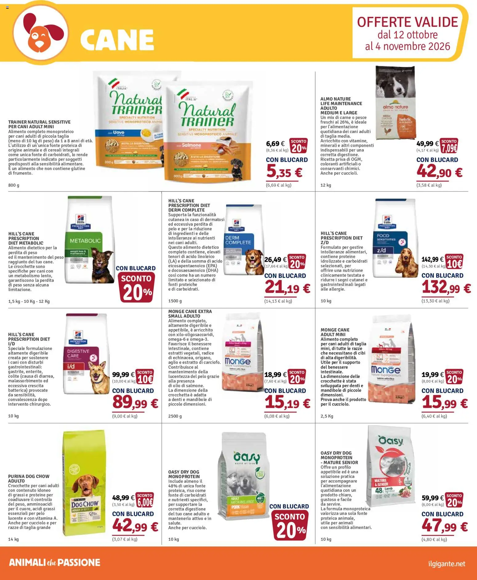 Volantino Il Gigante del 12/10/2026 | Pagina: 3 | Prodotti: Pesce, Cereali, Ingredienti, Crocchette per cani