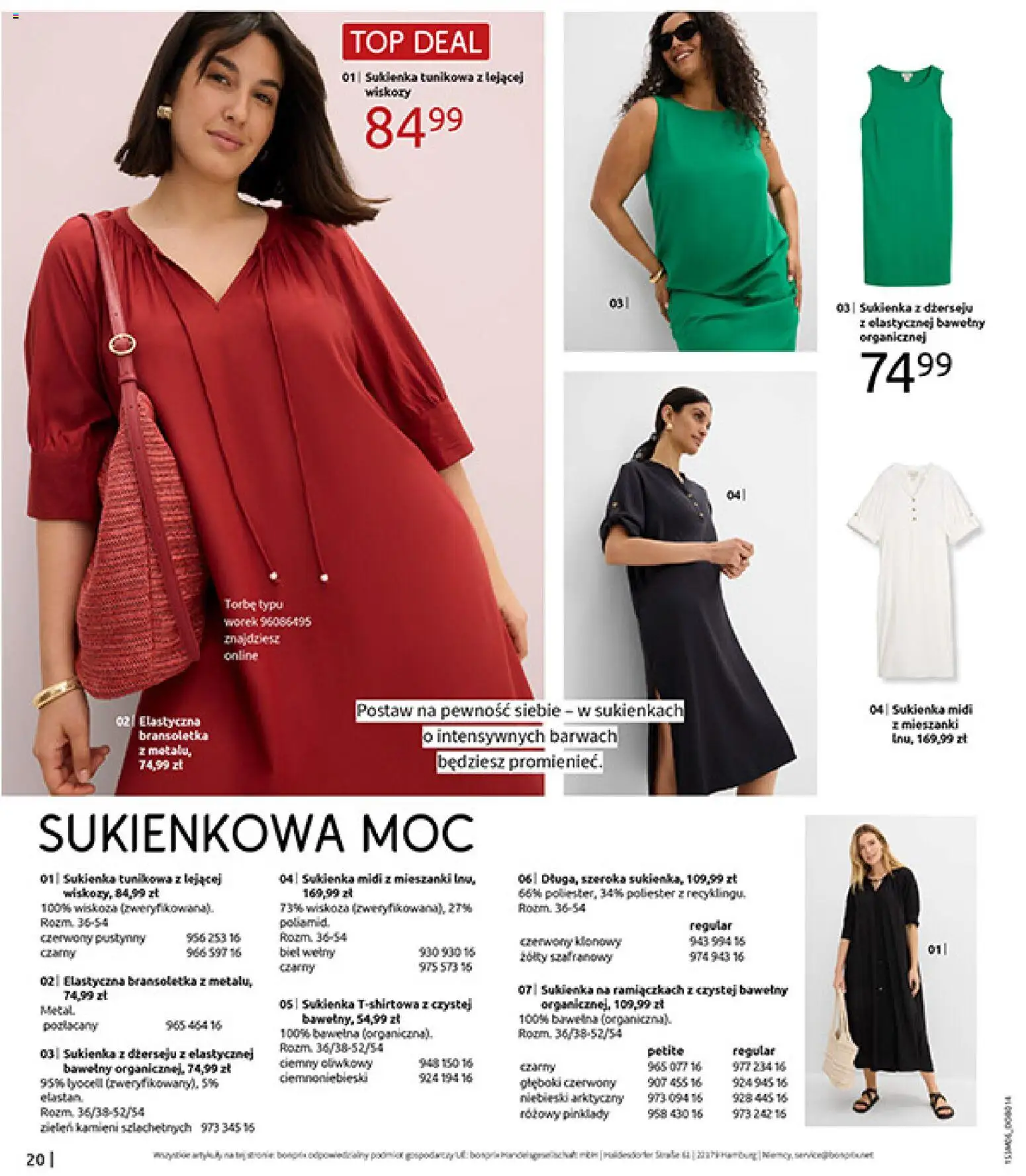 BonPrix Katalog od 15.06.2026 | Strona: 22 | Produkty: Top, Bransoletka, Sukienka