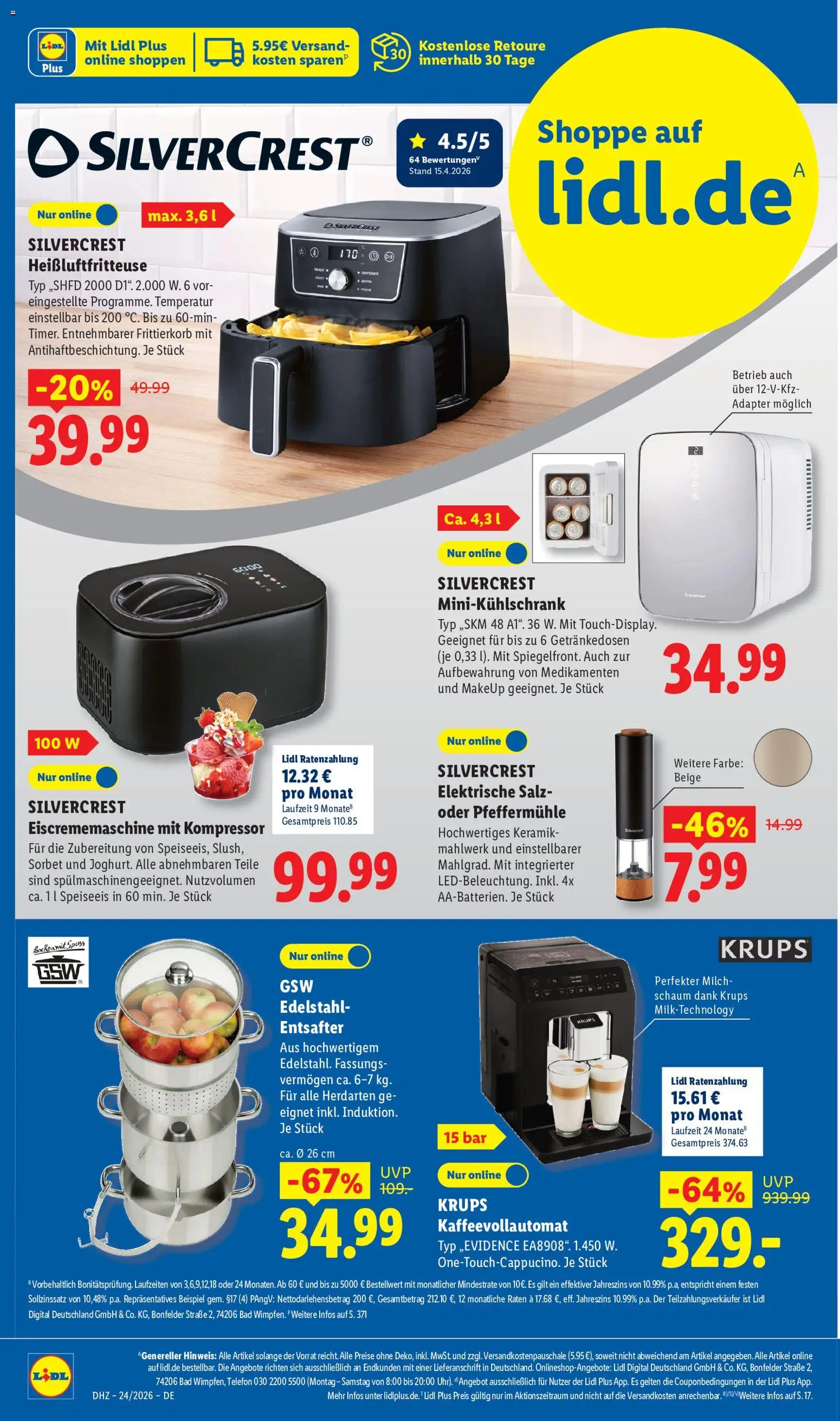 Lidl Německo leták od 08.06.2026 | Strana: 32 | Produkty: Makeup, Telefon, Adaptér, Sorbet