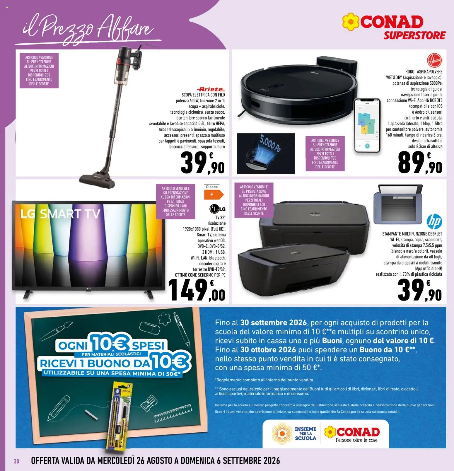Volantino Conad del 26/08/2026 | Pagina: 30