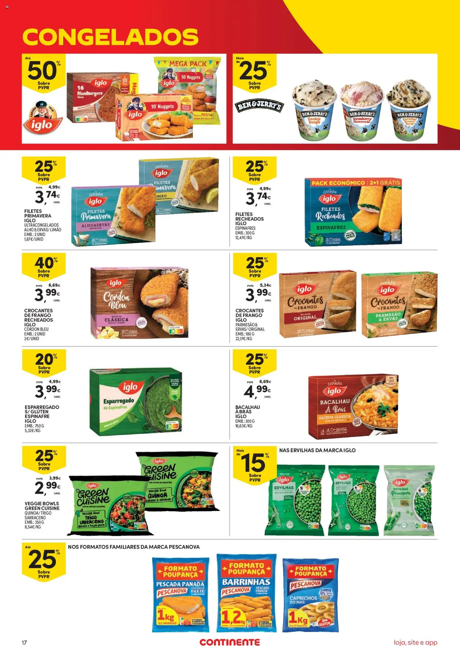Continente Semanal Continente Bom Dia │ válido de 15/09/2026 | Página: 17 | Produtos: Bacalhau, Quinoa, Nuggets, Filete