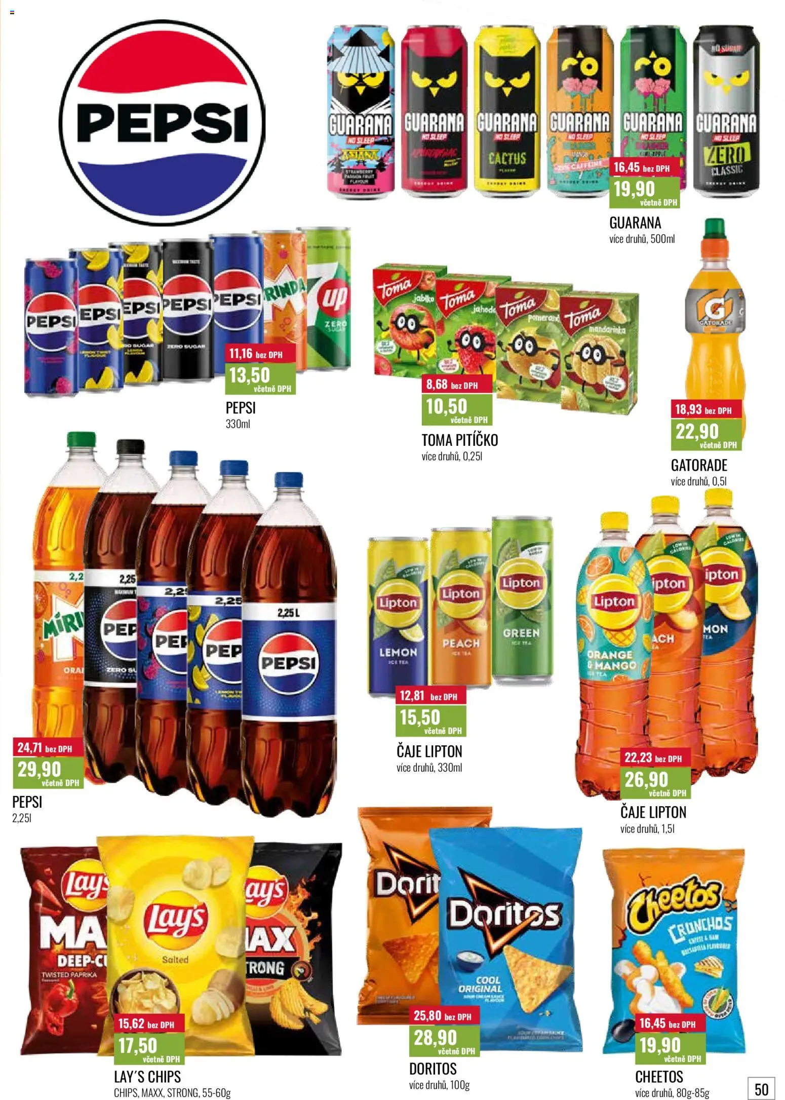 Ratio leták od 01.06.2026 | Strana: 51 | Produkty: Pepsi, Doritos, Cheetos, Čaje