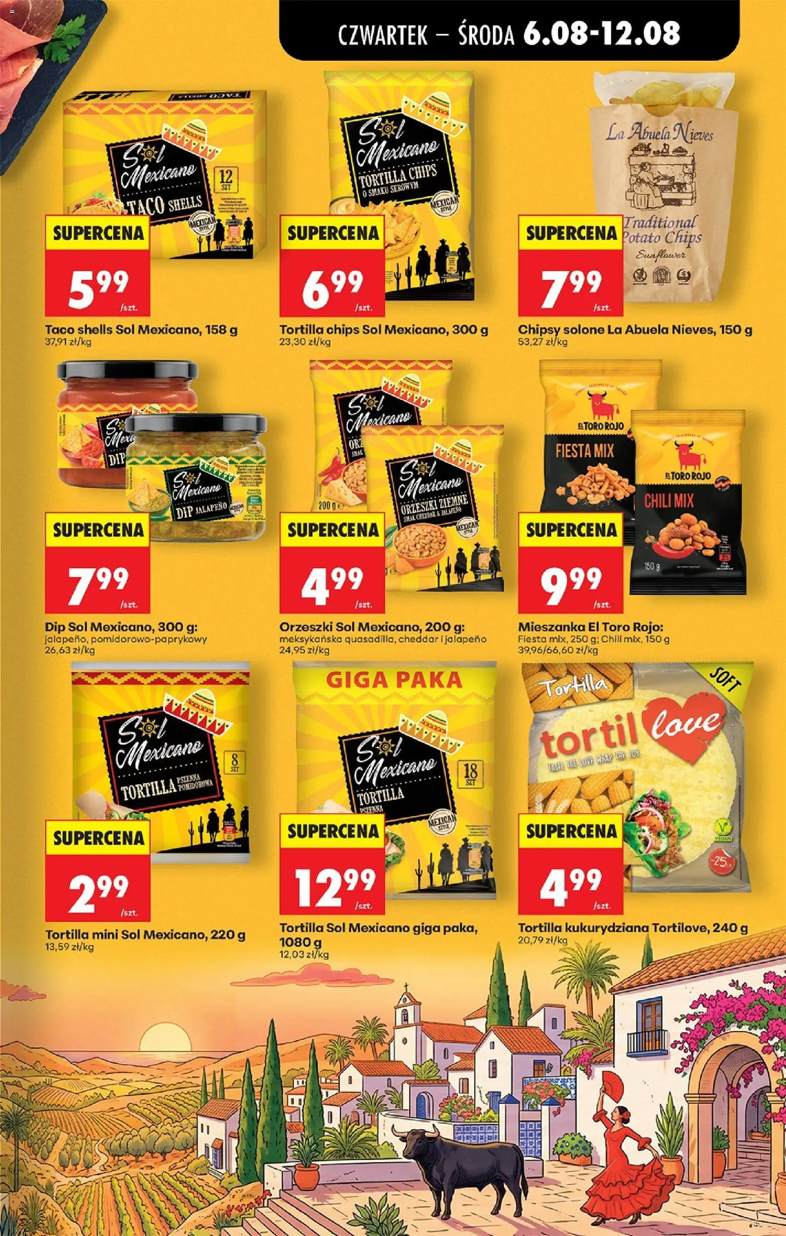 Biedronka gazetka od czwartku od 06.08.2026 | Strona: 65 | Produkty: Chili, Tortilla kukurydziana, Chipsy, Tortilla