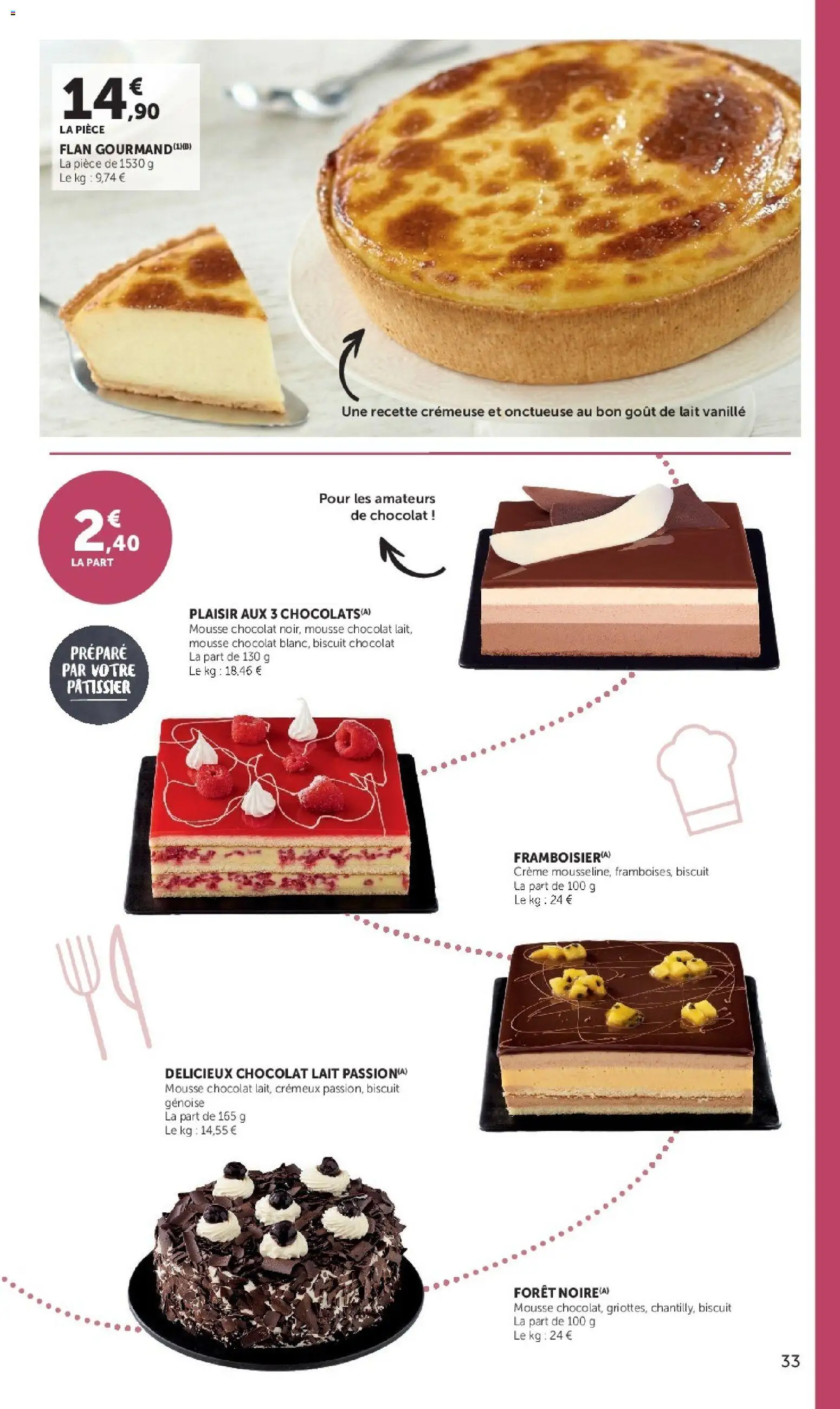 {H1} | Page: 33 | Produits: Mousse, Lait, Chocolat, Crème