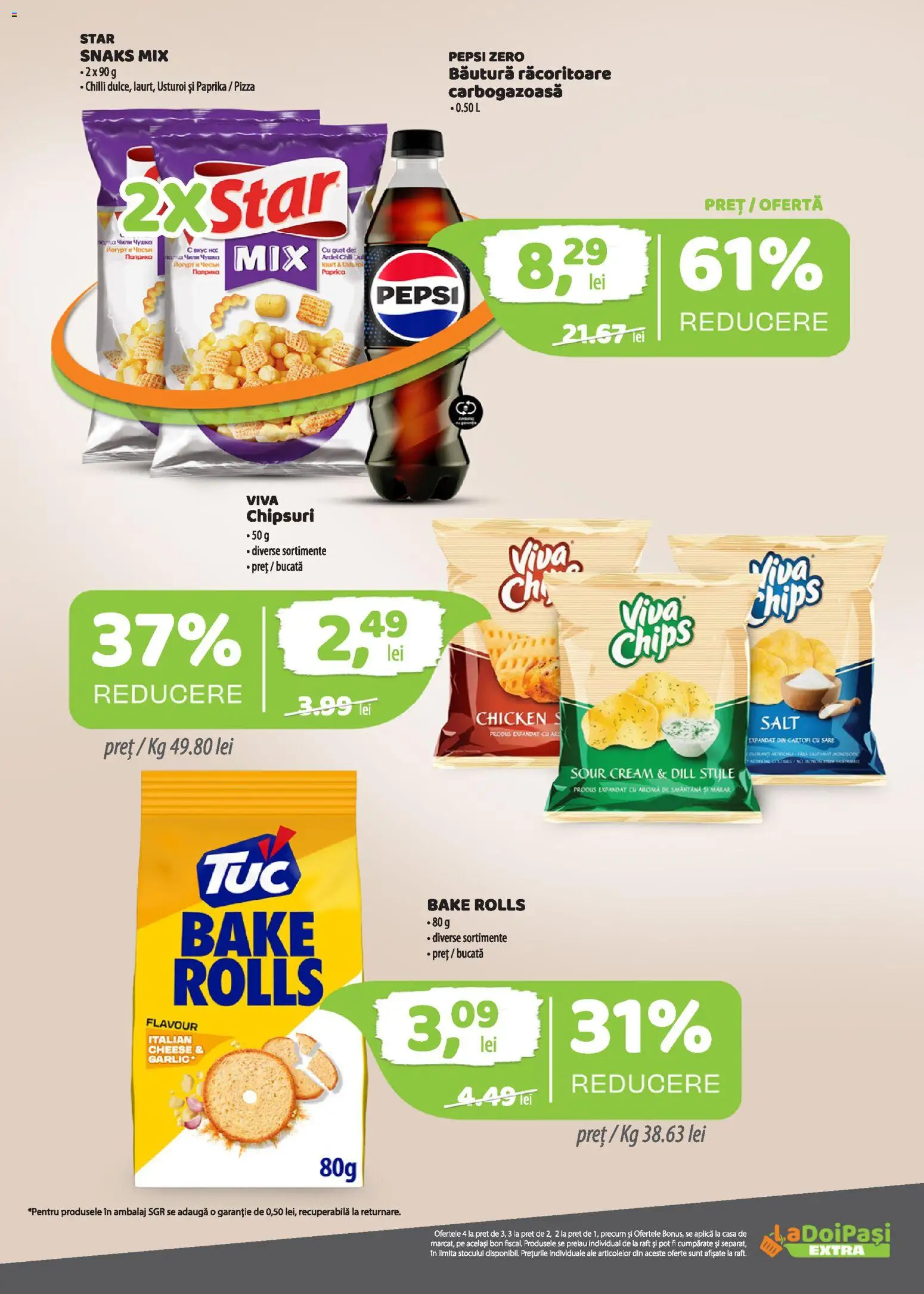 Noul catalog LaDoiPași – valabil de la 01.07.2026 | Pagină: 9 | Produse: Chilli, Raft, Pizza, Chipsuri