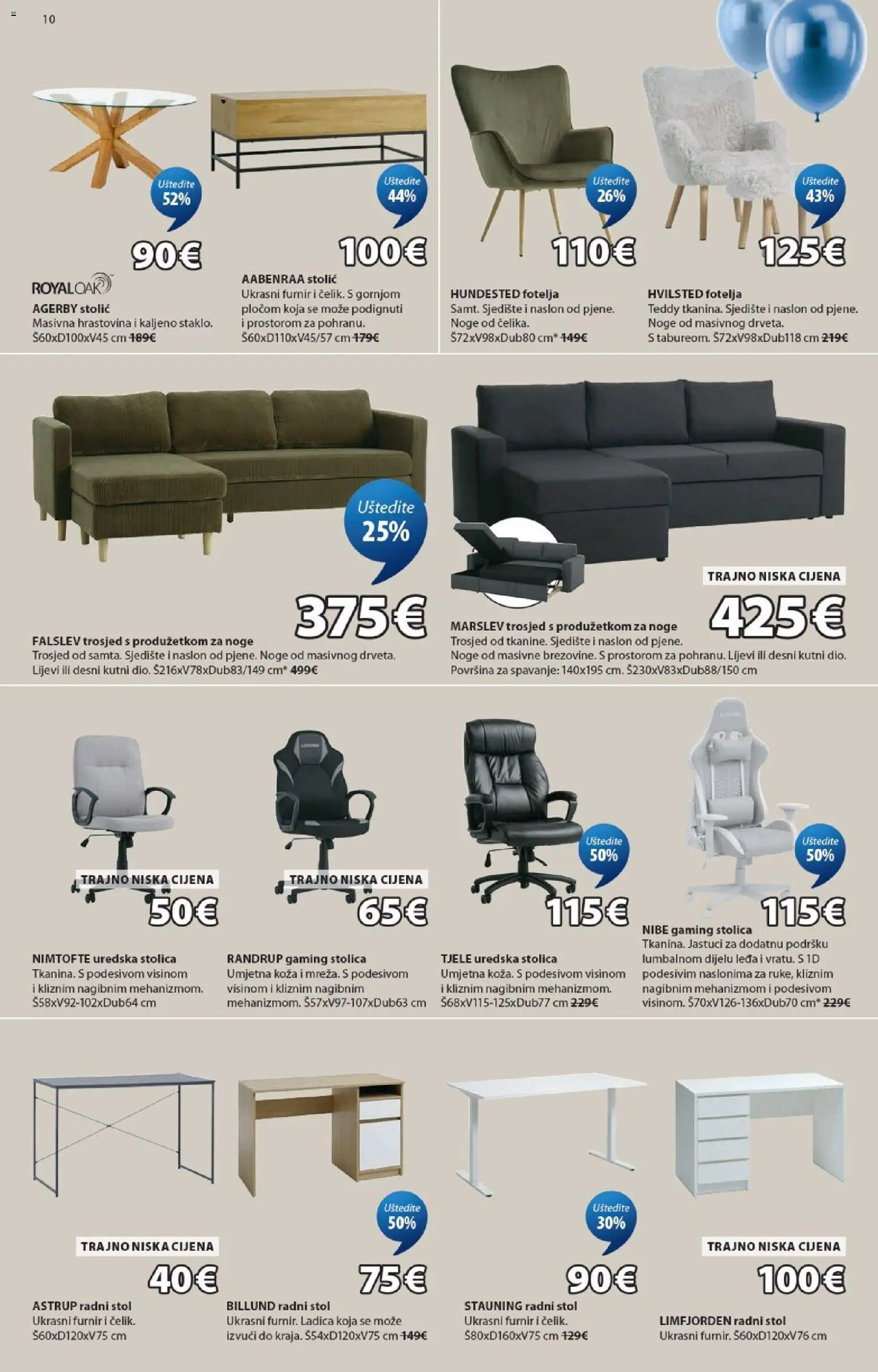 JYSK katalog | vrijedi od 15.04.2026 | Stranica: 10 | Proizvodi: Fotelja, Stol, Stolica, Radni stol
