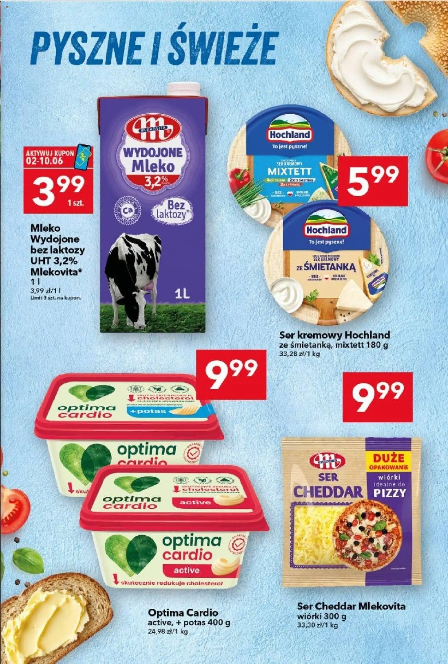 Lewiatan gazetka od 02.06.2026 | Strona: 3 | Produkty: Bez laktozy, Optima cardio, Ser, Ser cheddar