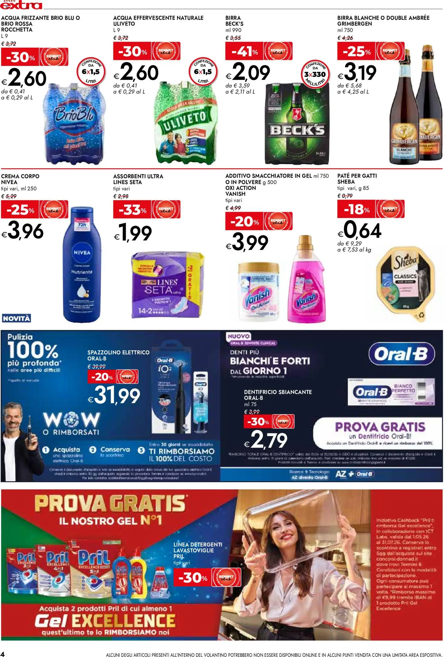 Volantino bennet del 14.05.2026 | Pagina: 4 | Prodotti: Paté, Dentifricio, Tè, Lavastoviglie