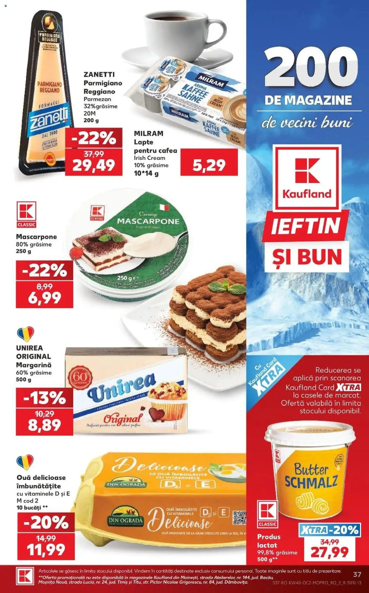 Kaufland Viseu de Sus 30.09.2026 - Revista si Oferta | Pagină: 37 | Produse: Aplică, Lapte, Mascarpone, Parmezan