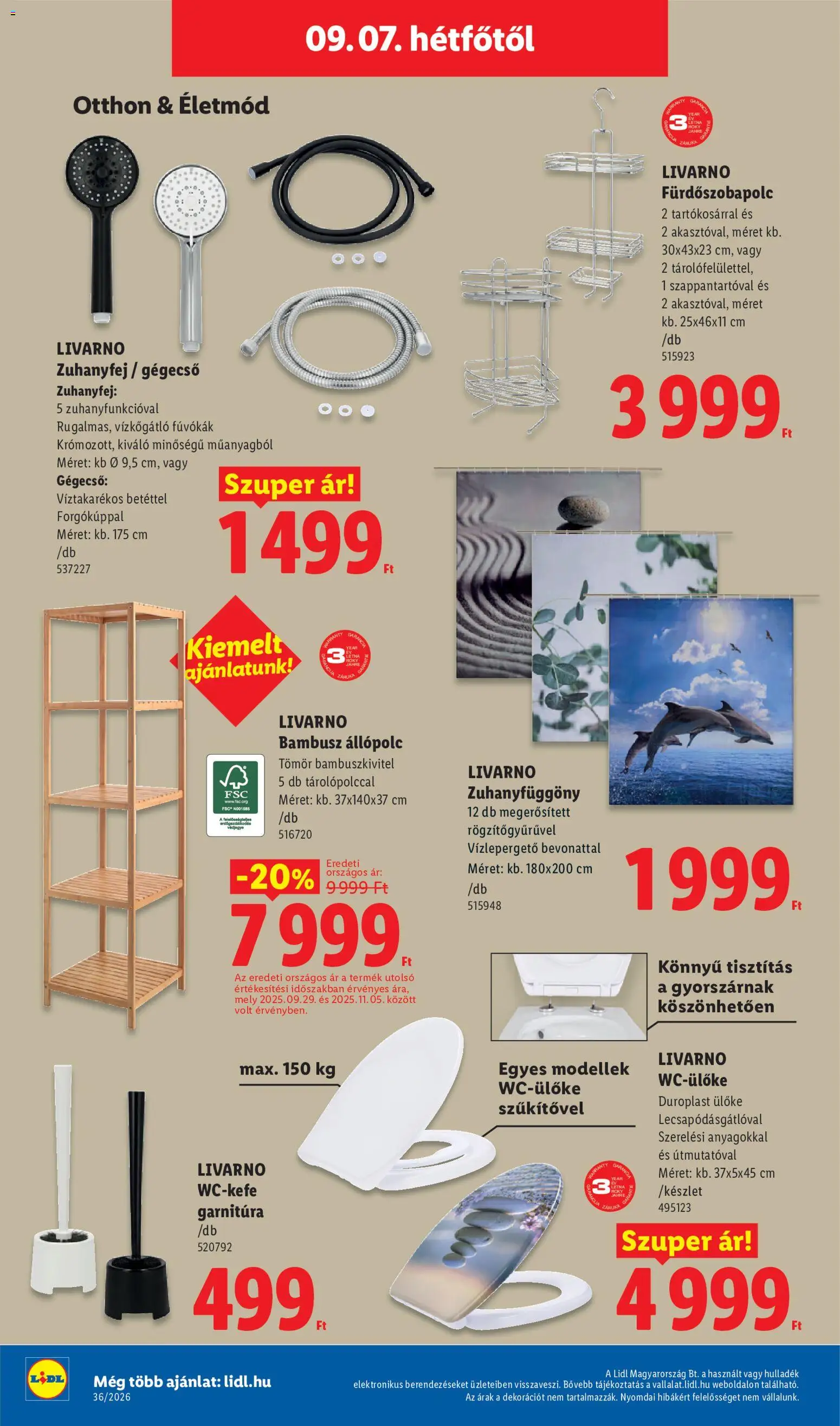 Lidl akciós ujság - amely érvényes a következő dátumtól: 2026.09.03. | Oldal: 52