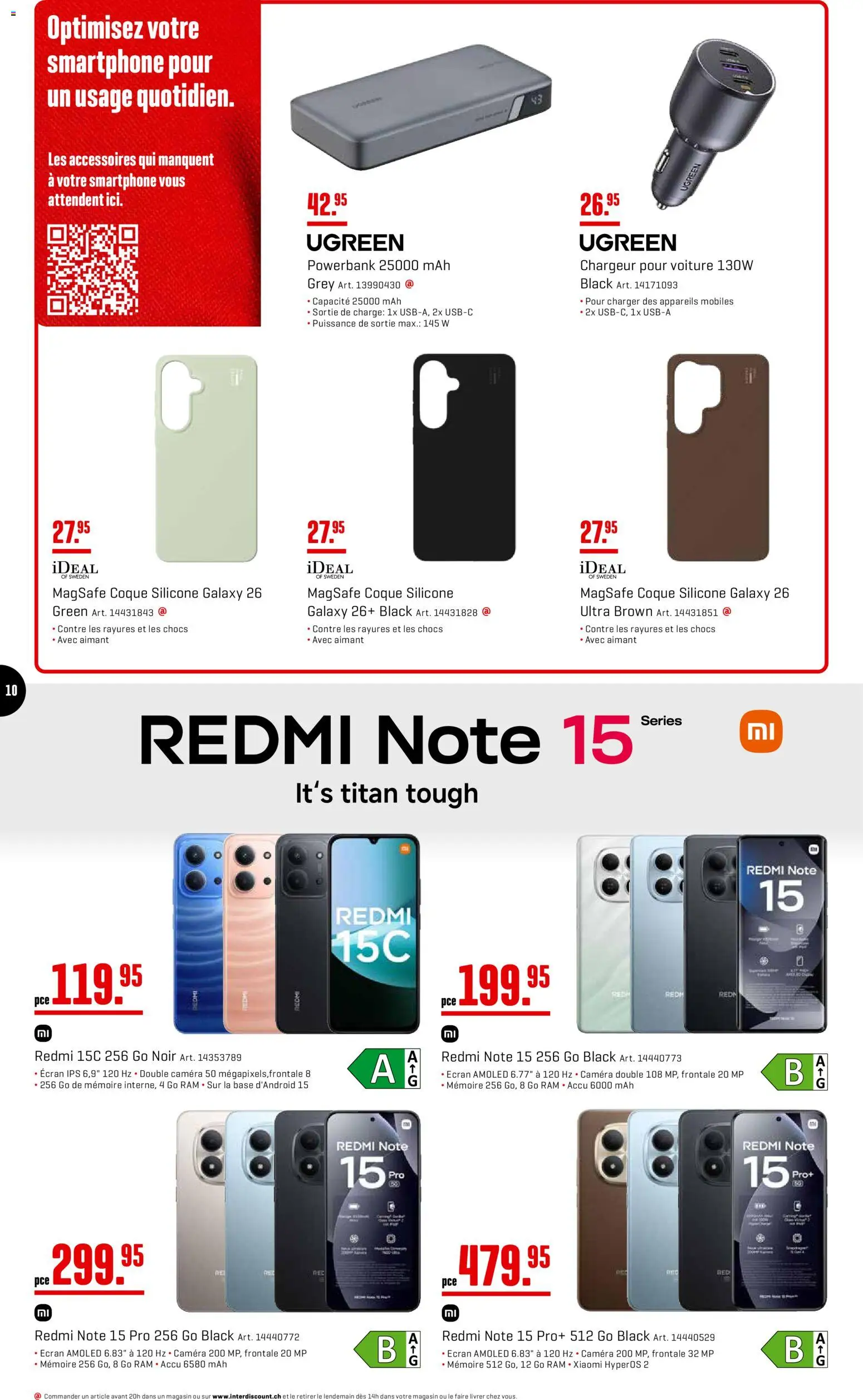 Interdiscount aktionen Hit De La Semaine – gültig ab 11.05.2026 | Seite: 10 | Produkte: Smartphone, Powerbank