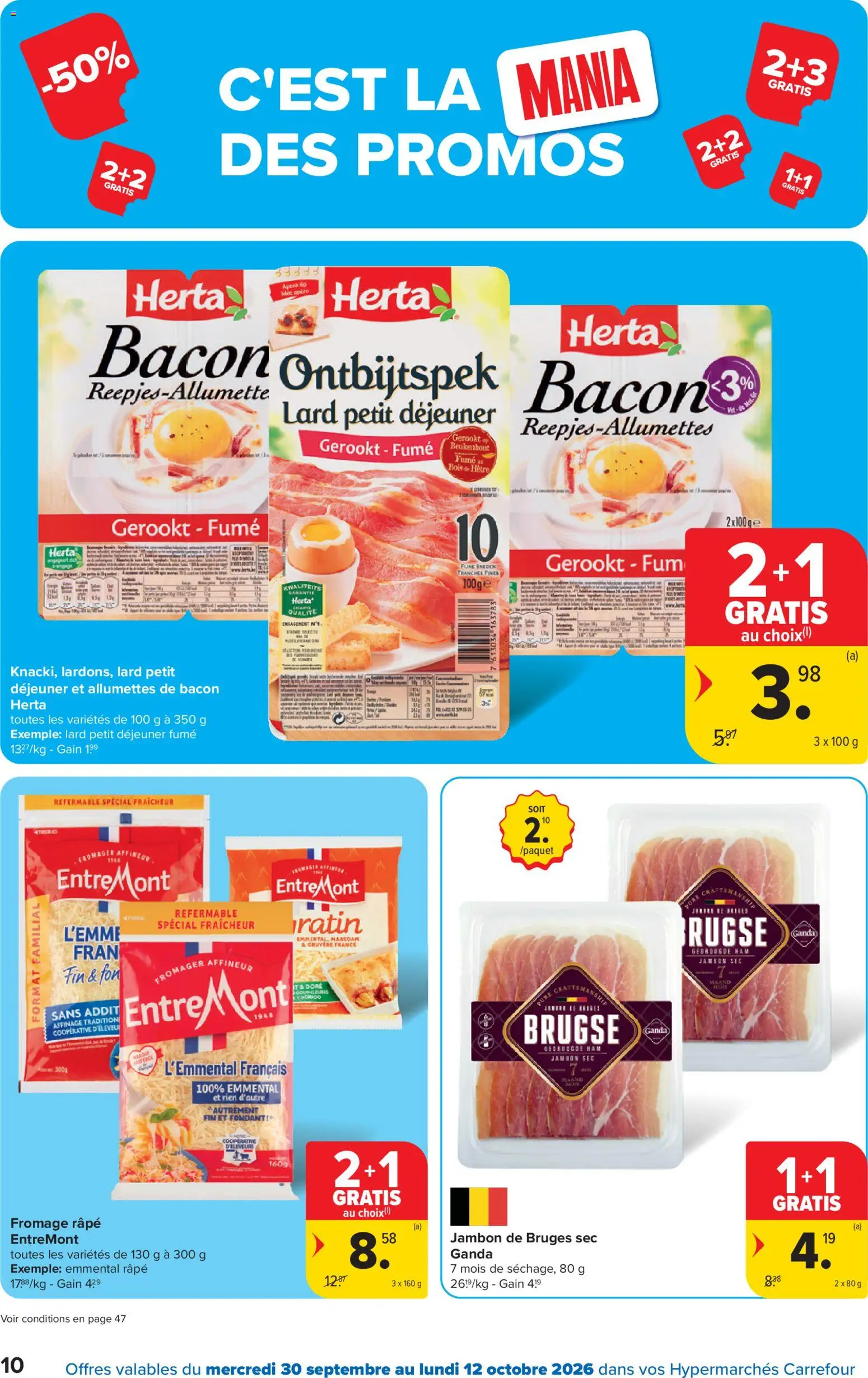 {H1} | Pagina: 10 | Producten: Ham, Bacon, Gruyère, La