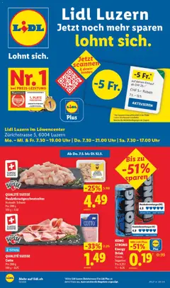 Lidl Aktionen Neueröffnung Luzern ab 07.05.2026 gültig