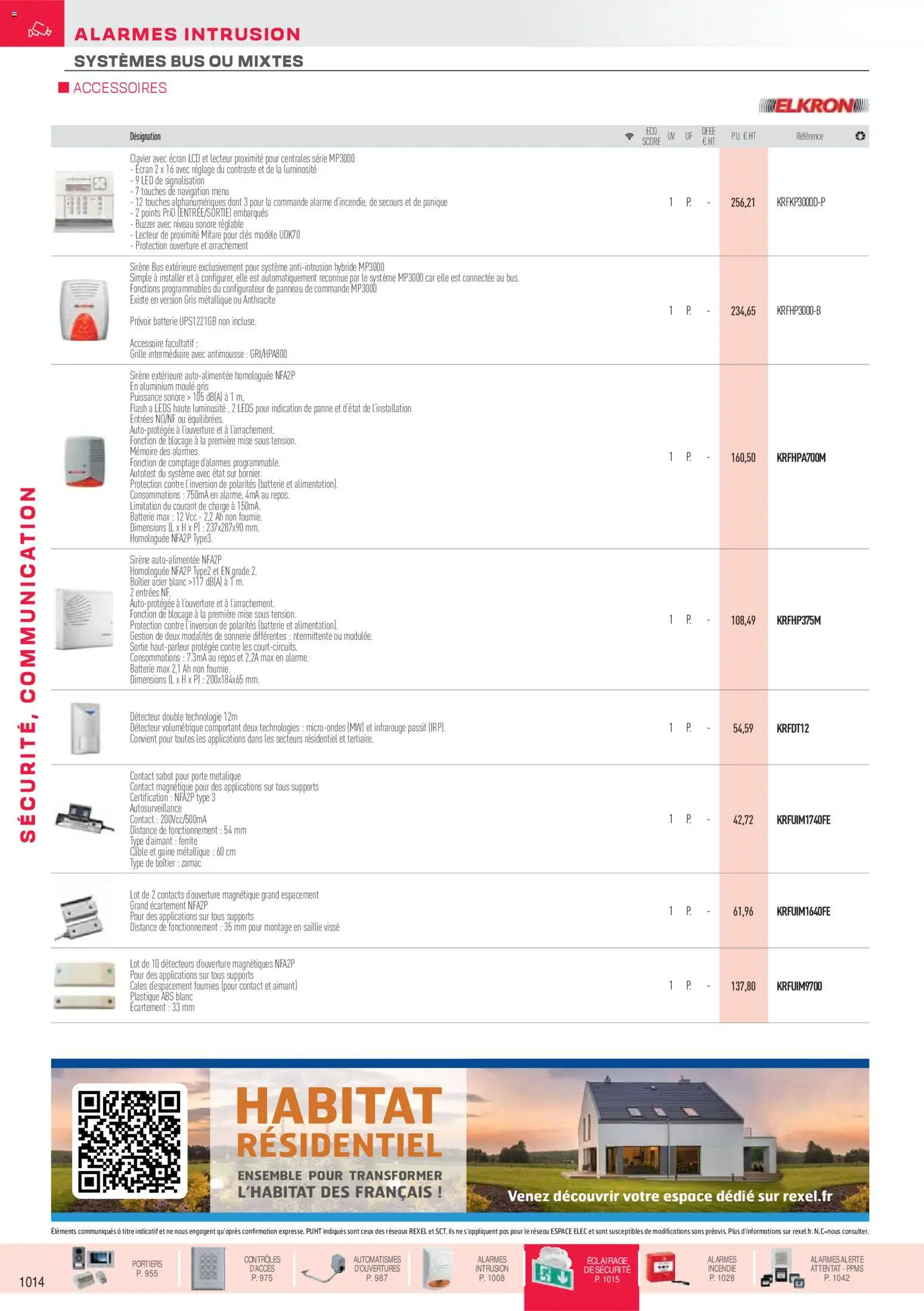 {H1} | Page: 63 | Produits: Clavier, Navigation, Porte, Batterie