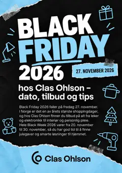 Forhåndsvisning av Clas Ohlson Black Friday avis gyldig fra 19/10/2026