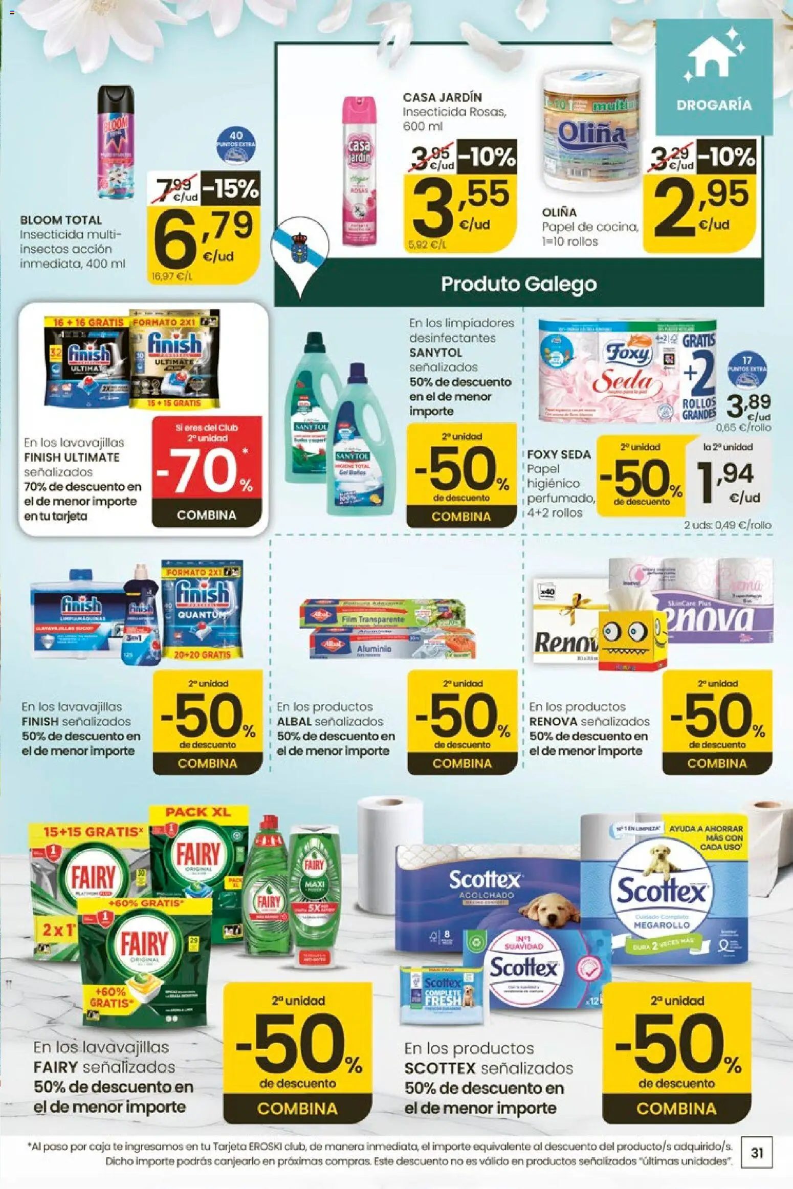 Eroski Ofertóns de verán │ válido desde el 11.06.2026 | Página: 31 | Productos: Té, Cocina, Lavavajillas, Caja