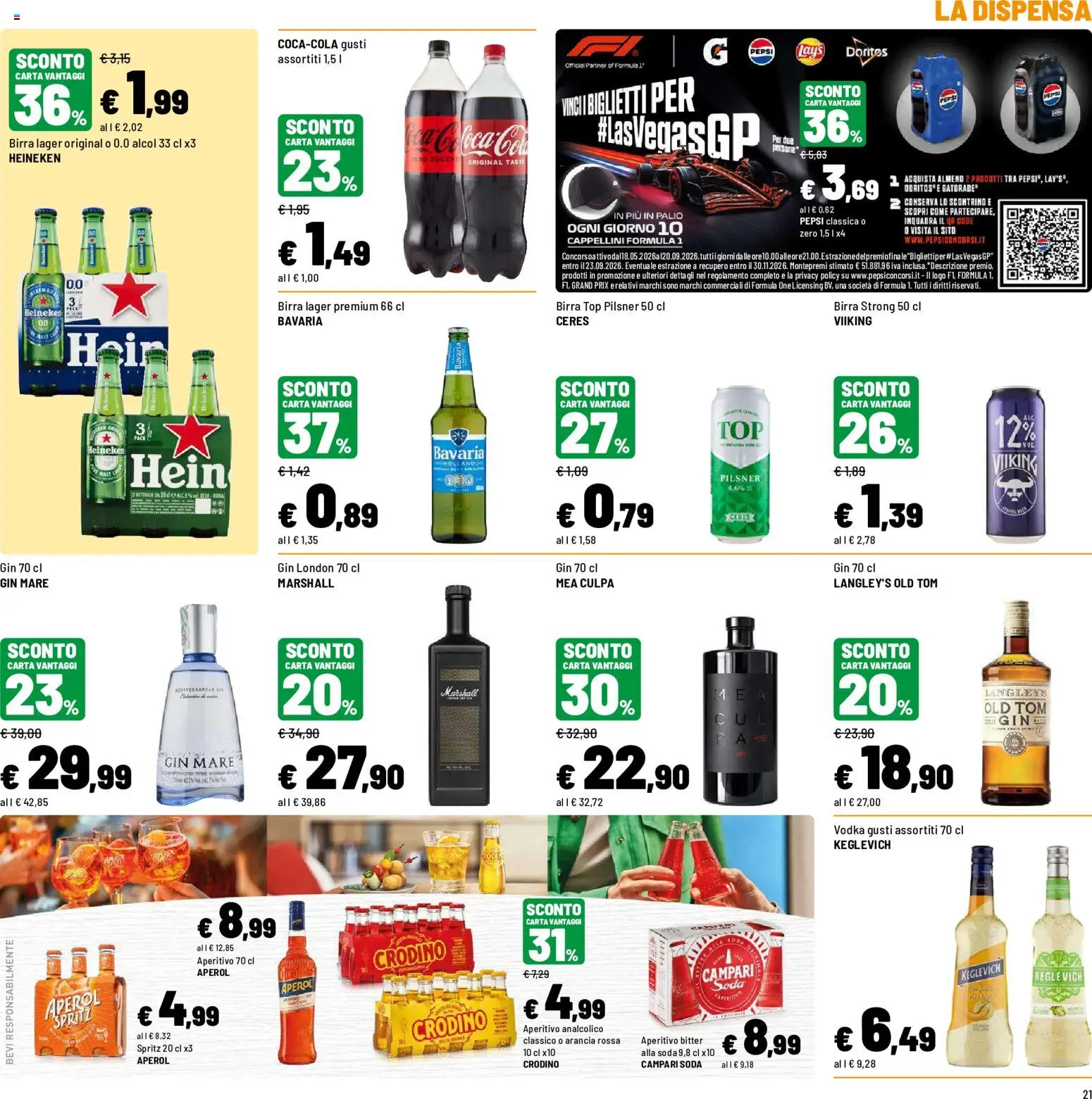 Volantino Iper del 12.06.2026 | Pagina: 21 | Prodotti: Birra, Top, Ceres, Pepsi