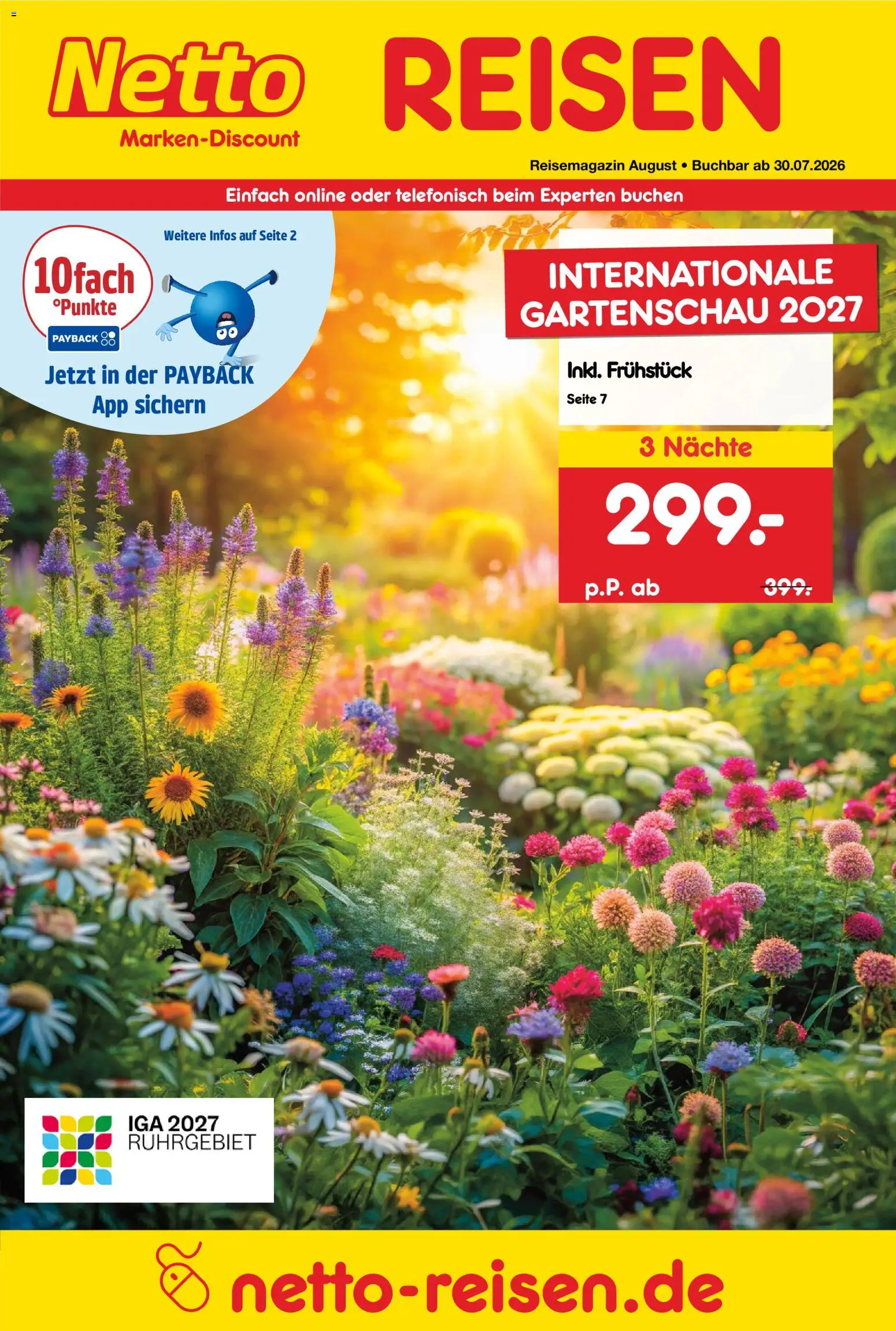 Netto Reisen Prospekt – gültig ab 30.07.2026 | Seite: 1