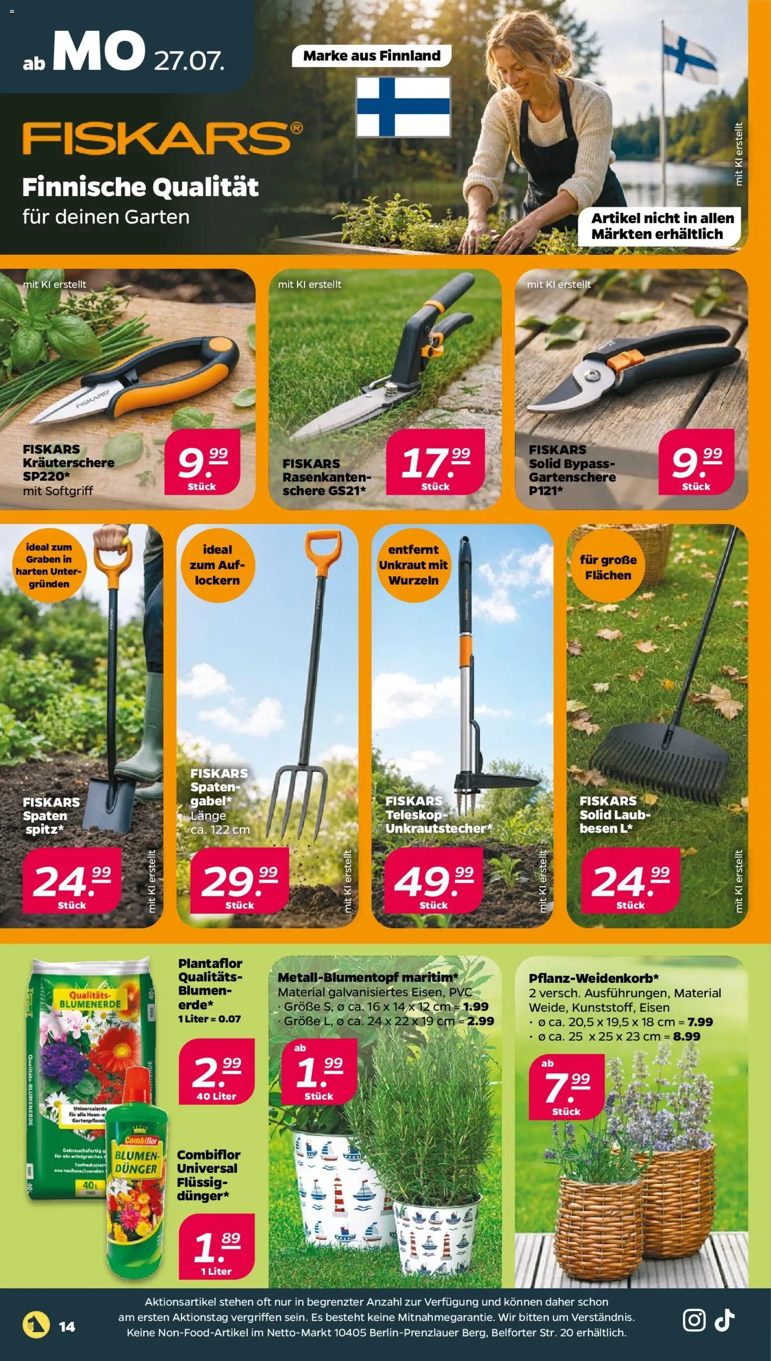 Netto Prospekt – gültig ab 27.07.2026 | Seite: 16 | Produkte: Blumen, Blumenerde