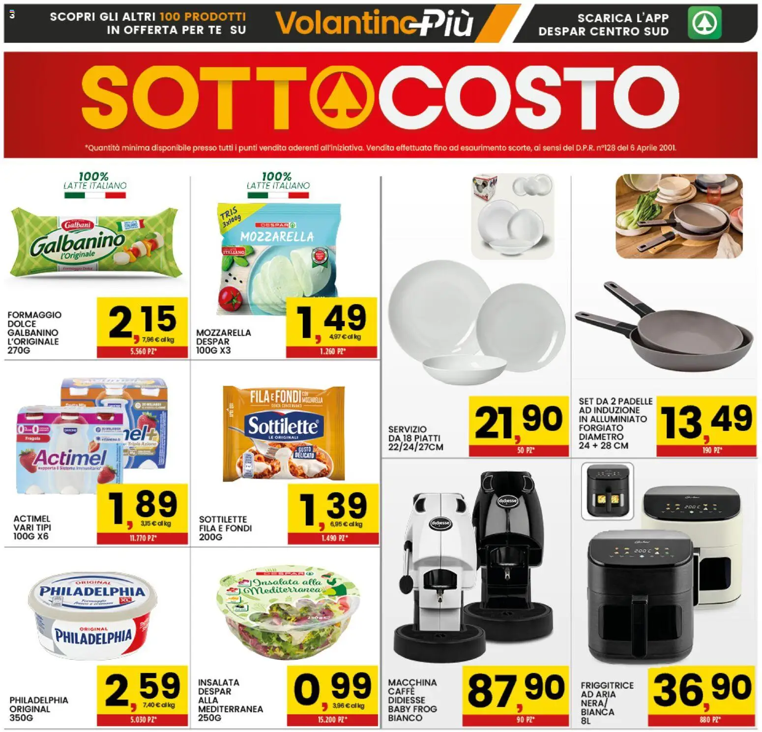 Volantino Interspar del 18.05.2026 | Pagina: 3 | Prodotti: Caffè, Tè, Mozzarella, Friggitrice