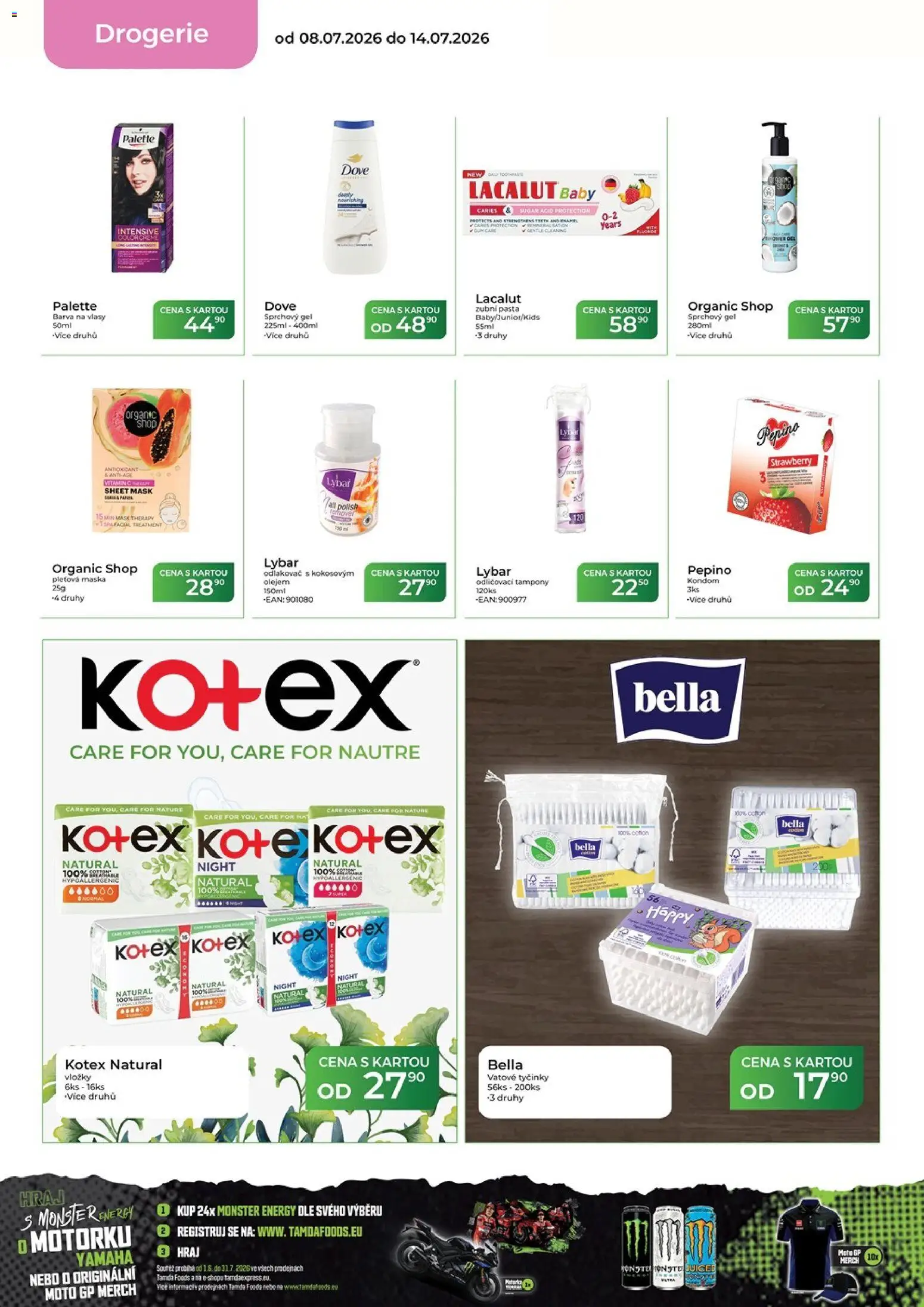 Tamda Foods leták od 08.07.2026 | Strana: 56 | Produkty: Vložky, Drogerie, Dove, Tampony