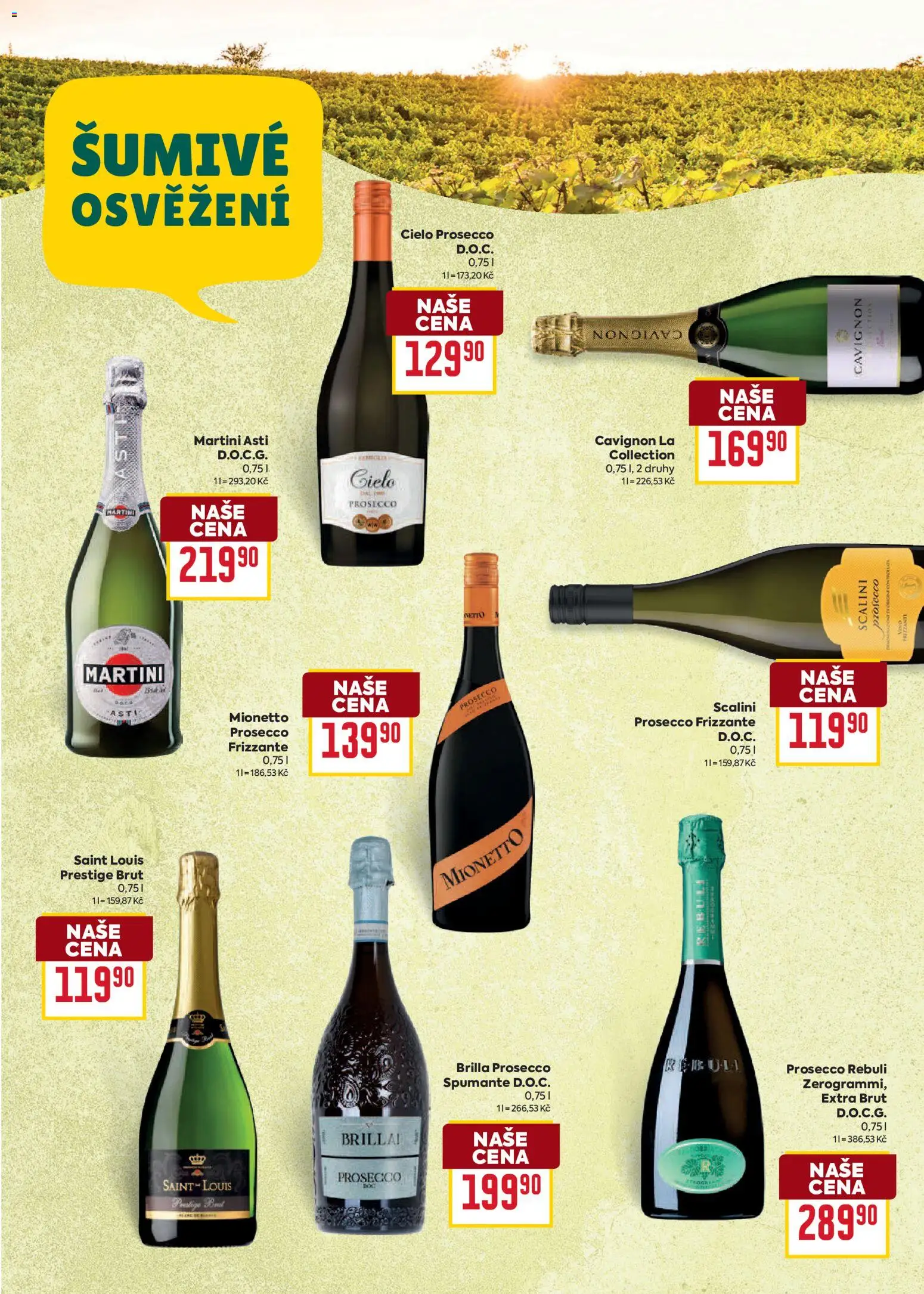 Billa leták - Bohatá chuť středomoří od 20.05.2026 | Strana: 9 | Produkty: Martini, Mionetto, Prosecco Mionetto, Martini asti