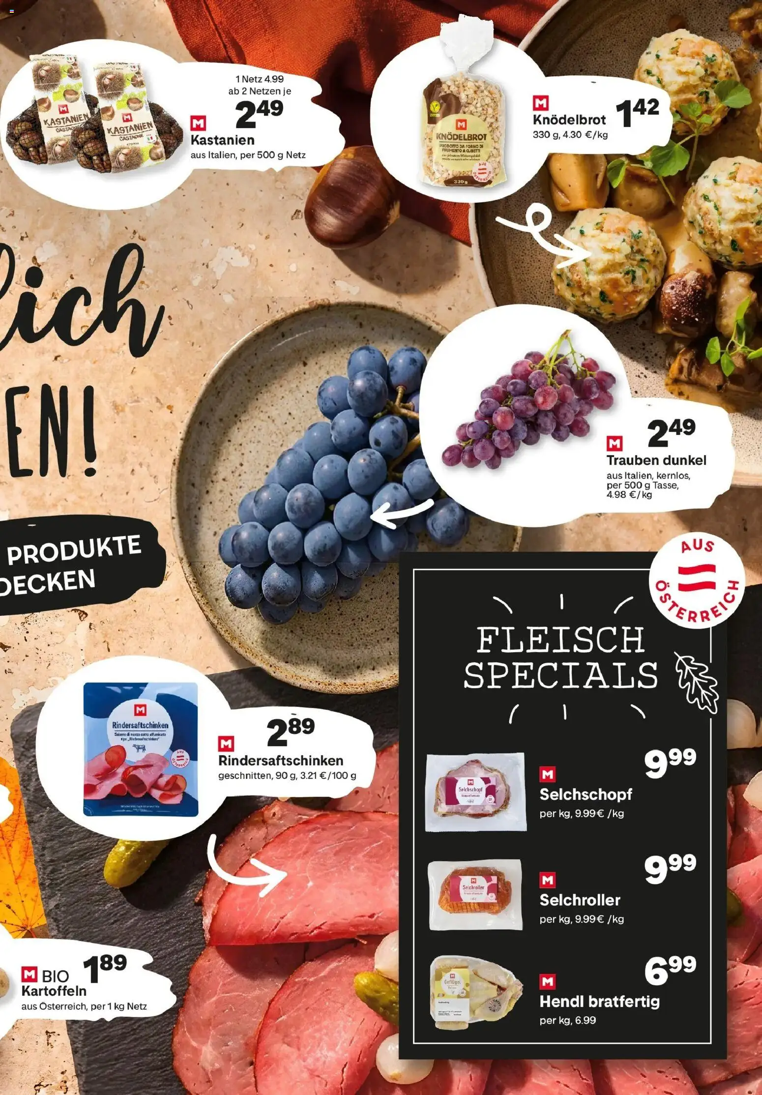 MPREIS Sillian von 29.10.2026 - Aktuelle Angebote | Seite: 9 | Produkte: Kartoffeln