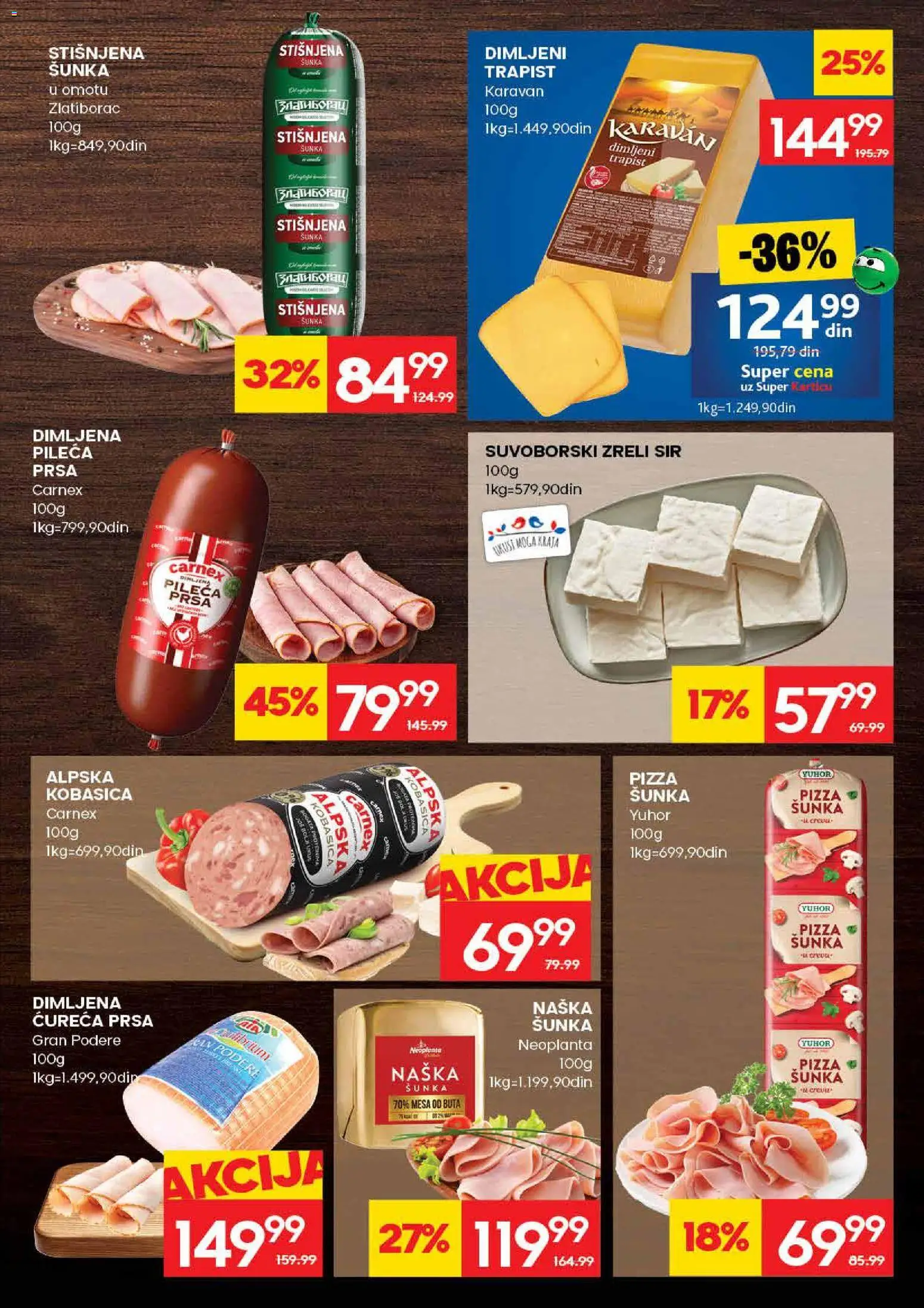 Idea katalog - važi od 21.05.2026 | Strana: 7 | Proizvode: Sir, Šunka, Pizza šunka, Kobasica