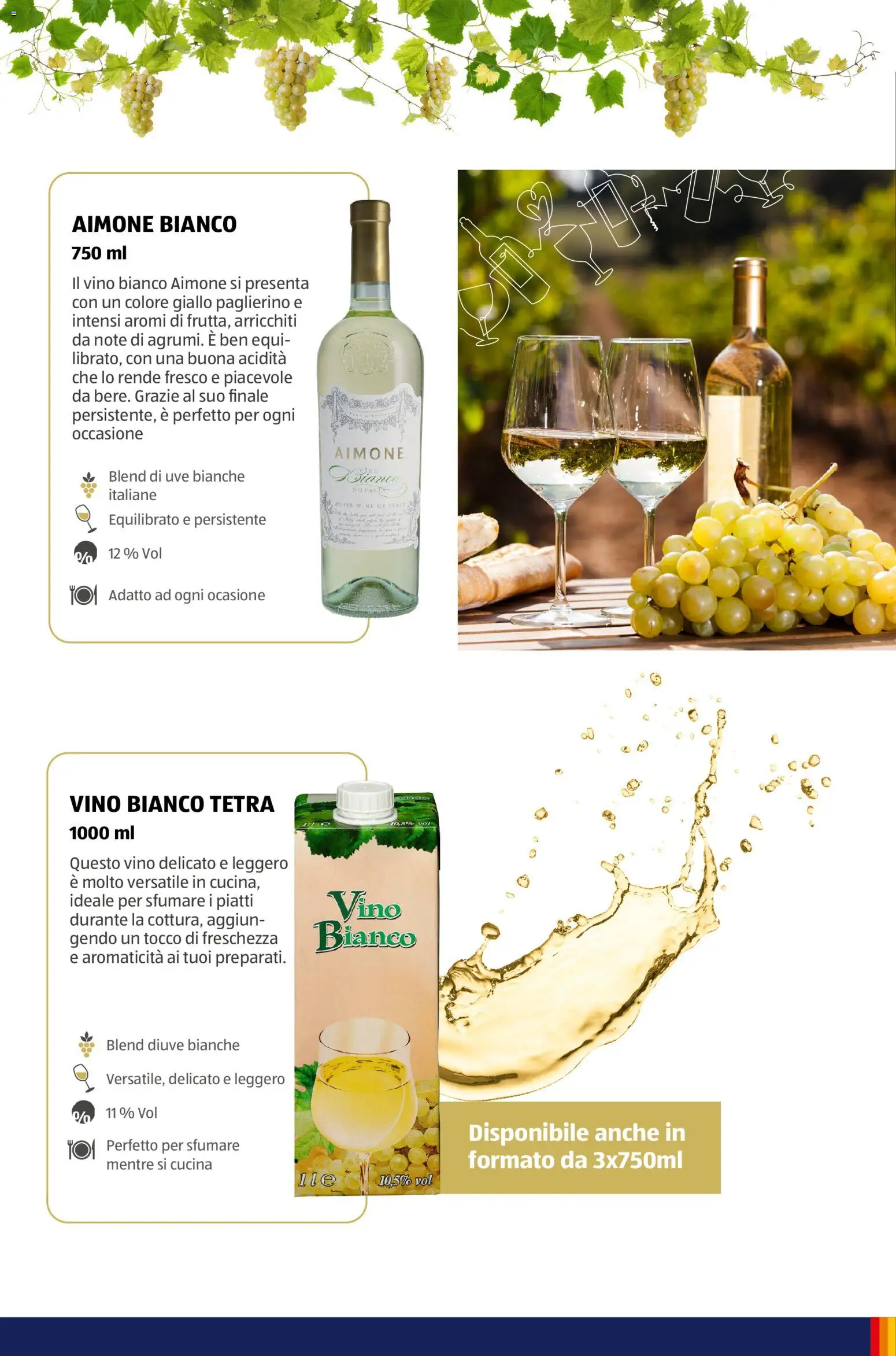 Volantino Aldi del 12/01/2026 | Pagina: 43 | Prodotti: Piatti, Vino, Vino bianco
