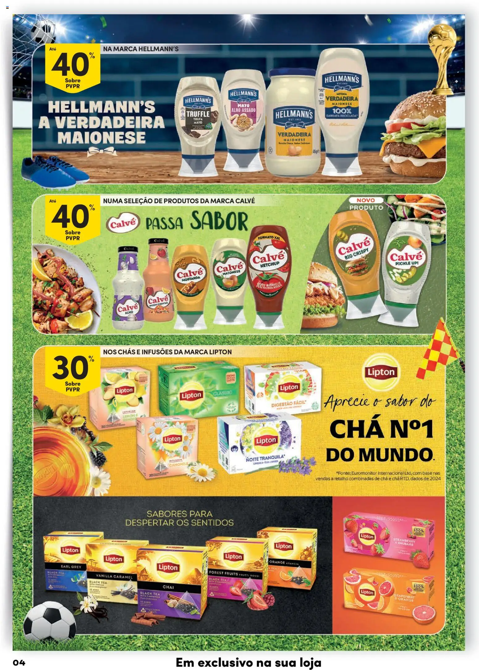 Continente Grandes Marcas │ válido de 14/07/2026 | Página: 4 | Produtos: Base, Chás, Maionese, Chá