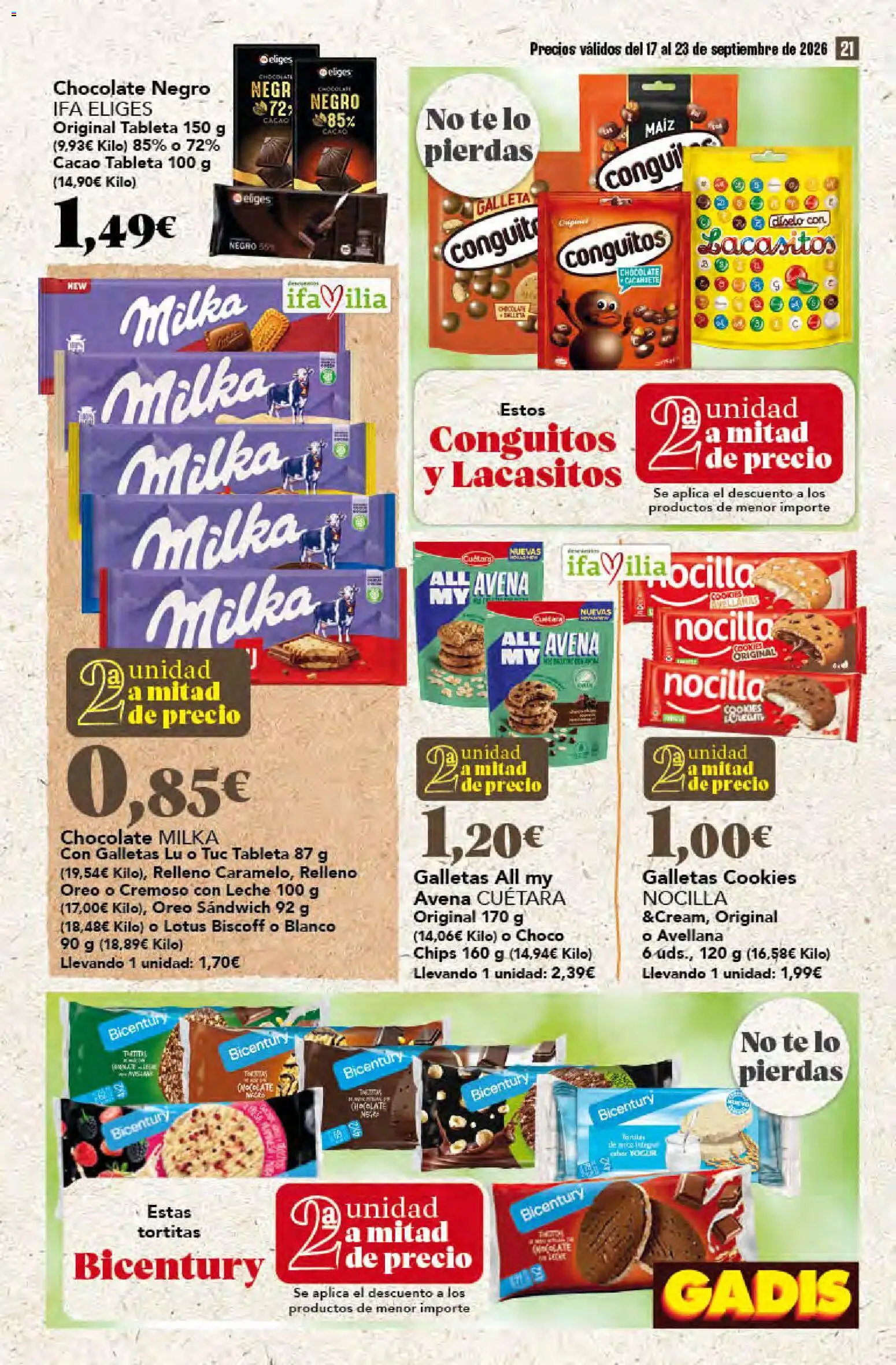 Gadis folleto │ válido desde el 17/09/2026 | Página: 21 | Productos: Maíz, Oreo, Tableta, Lotus