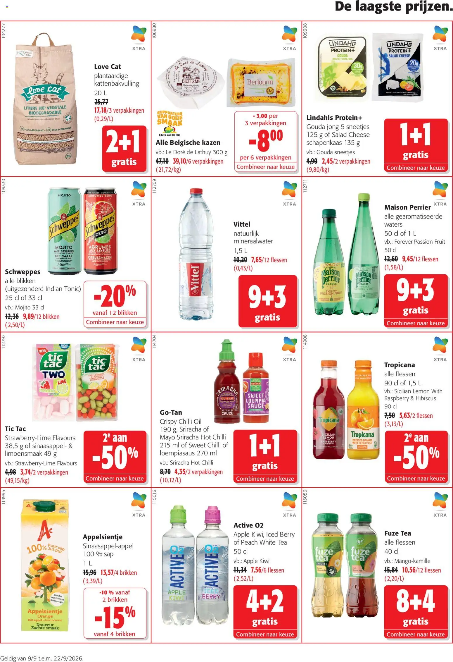 {H1} | Pagina: 16 | Producten: Tonic, Kattenbakvulling, Schapenkaas, Mineraalwater