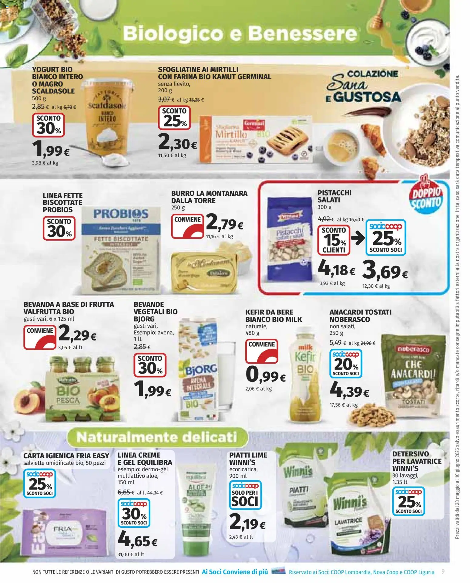 Volantino COOP del 28.05.2026 | Pagina: 9 | Prodotti: Lime, Lavatrice, Mirtilli, Pistacchi