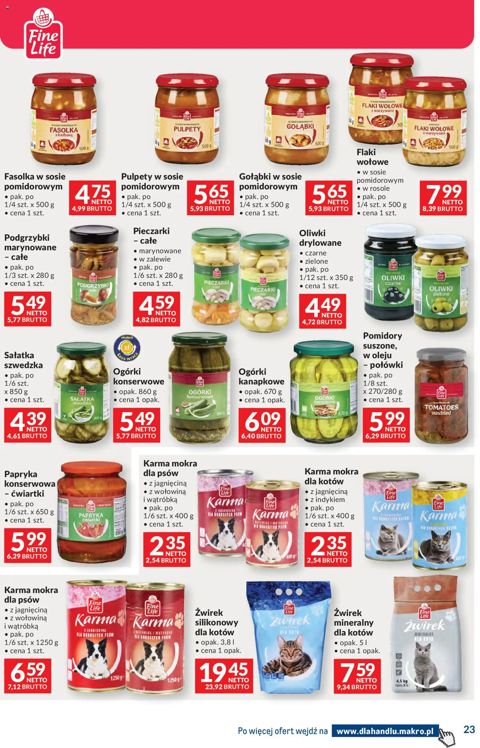Makro gazetka - Dystrybucja do sklepów od 07.07.2026 | Strona: 23 | Produkty: Jagnięcina, Flaki, Pomidory, Wołowina
