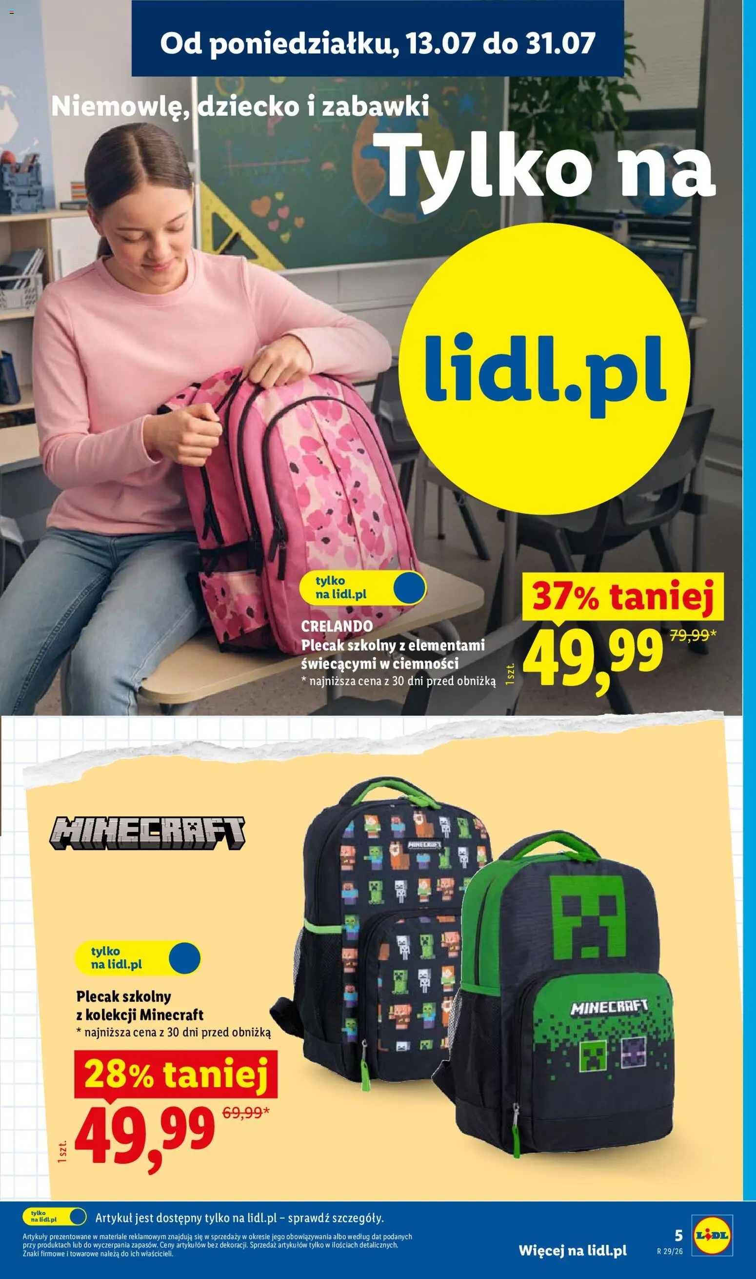 Lidl Katalog od 13.07.2026 | Strona: 5 | Produkty: Plecak