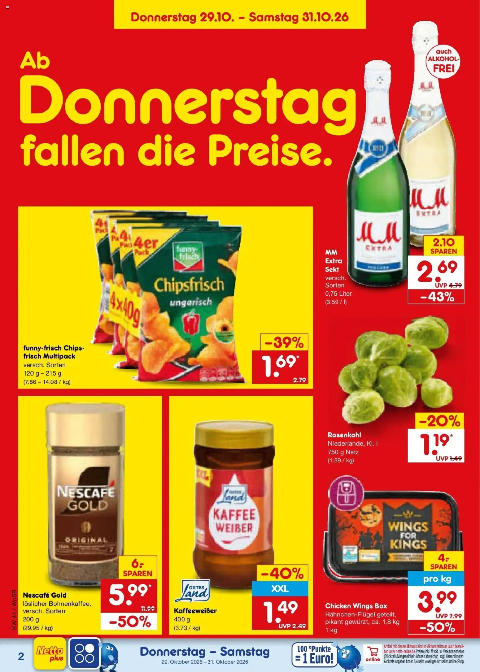 Netto Marken-Discount Prospekt Ludwigshafen-Edigheim – gültig ab 26.10.2026 | Seite: 56 | Produkte: Nescafe, Kaffee, Sekt, Nescafe gold