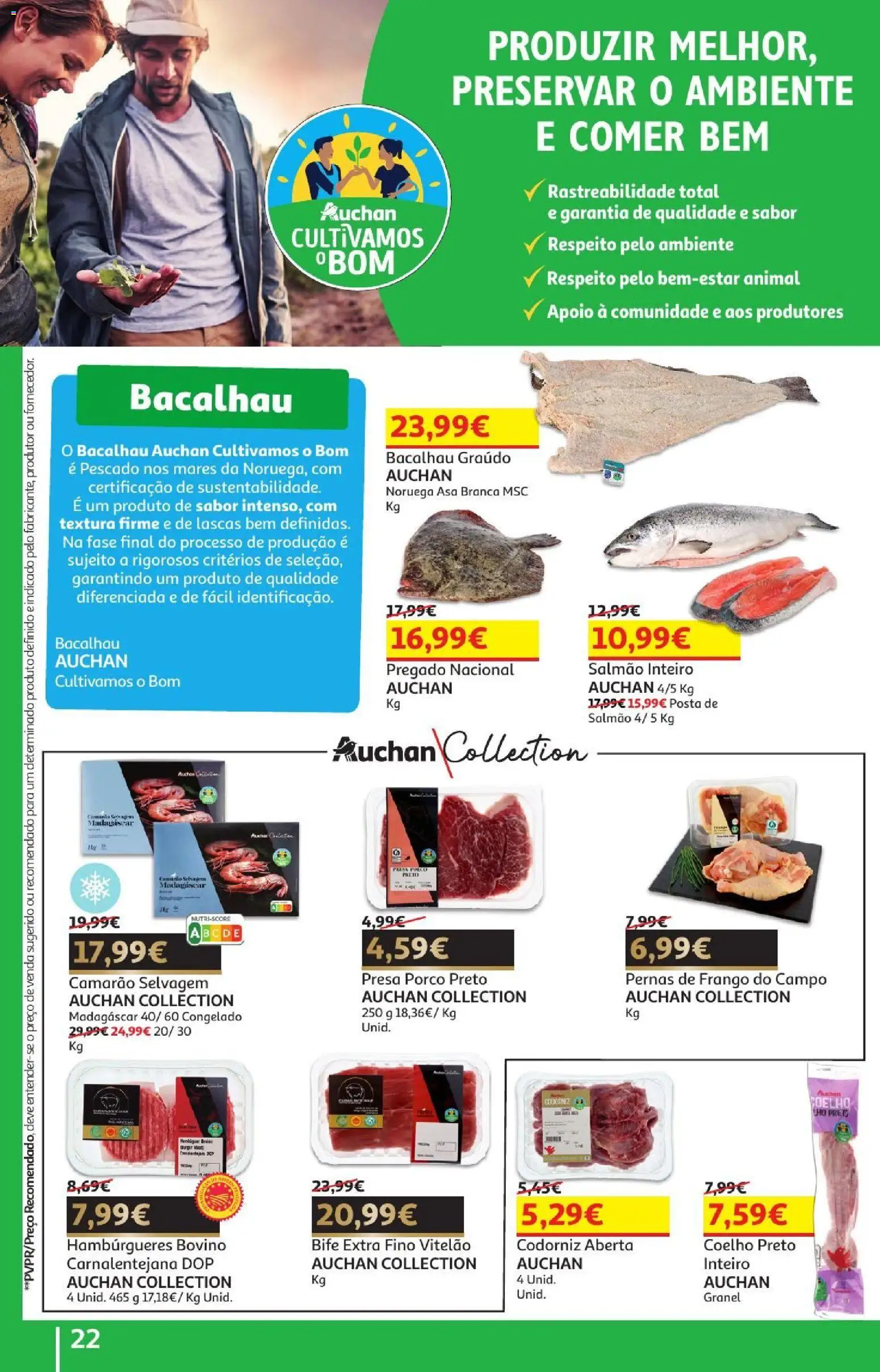 Auchan - Férias de Verão  Casa Verão │ válido de 22/07/2026 | Página: 22 | Produtos: Bacalhau, Camarão, Salmão, Coelho