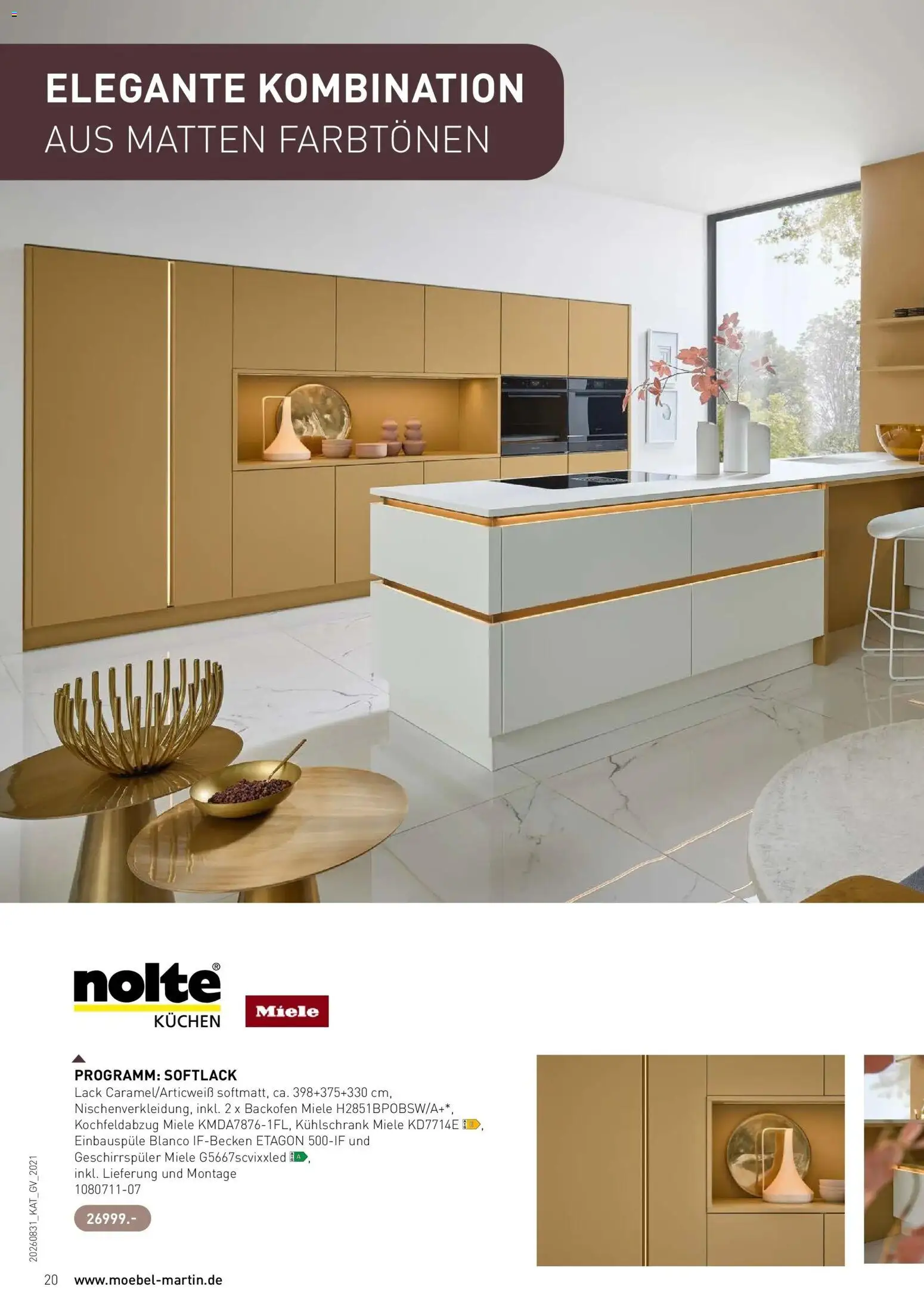 Möbel Martin Wohnen und Küchen (ab 31.08.2026) zum Blättern | Seite: 20 | Produkte: Miele, Geschirrspüler, Backofen, Kuchen