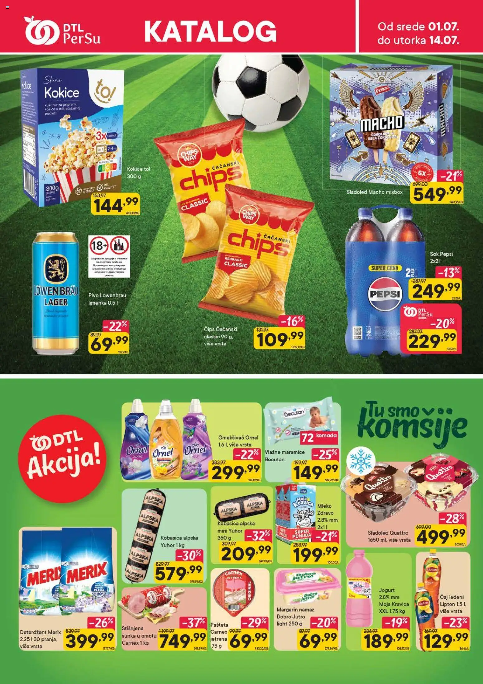 PerSu katalog - važi od 01.07.2026 | Strana: 1 | Proizvode: Deterdžent, Margarin, Jogurt, Čokolada