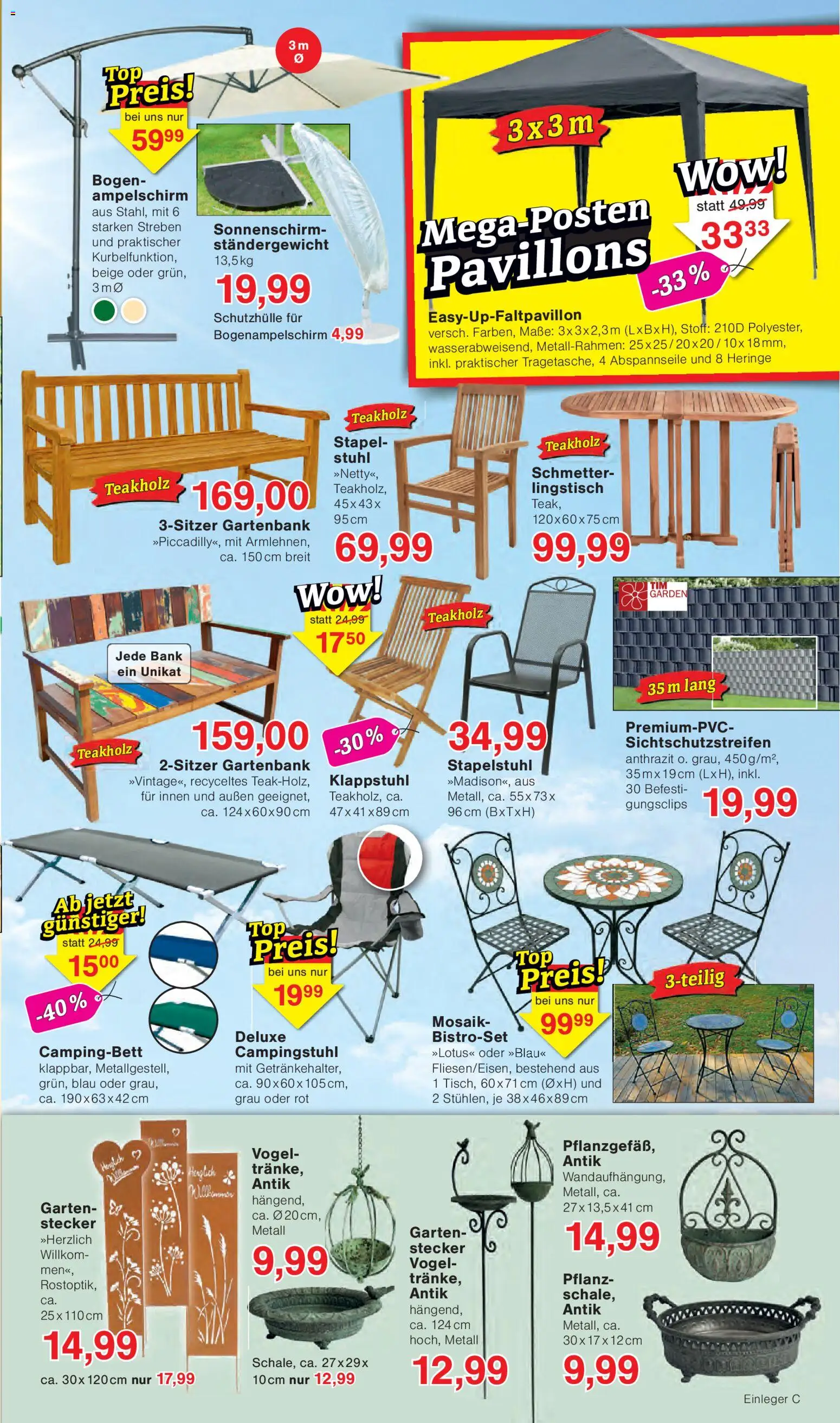 Wiglo Wunderland Prospekt – gültig ab 06.07.2026 | Seite: 11 | Produkte: Stuhl, Sonnenschirm