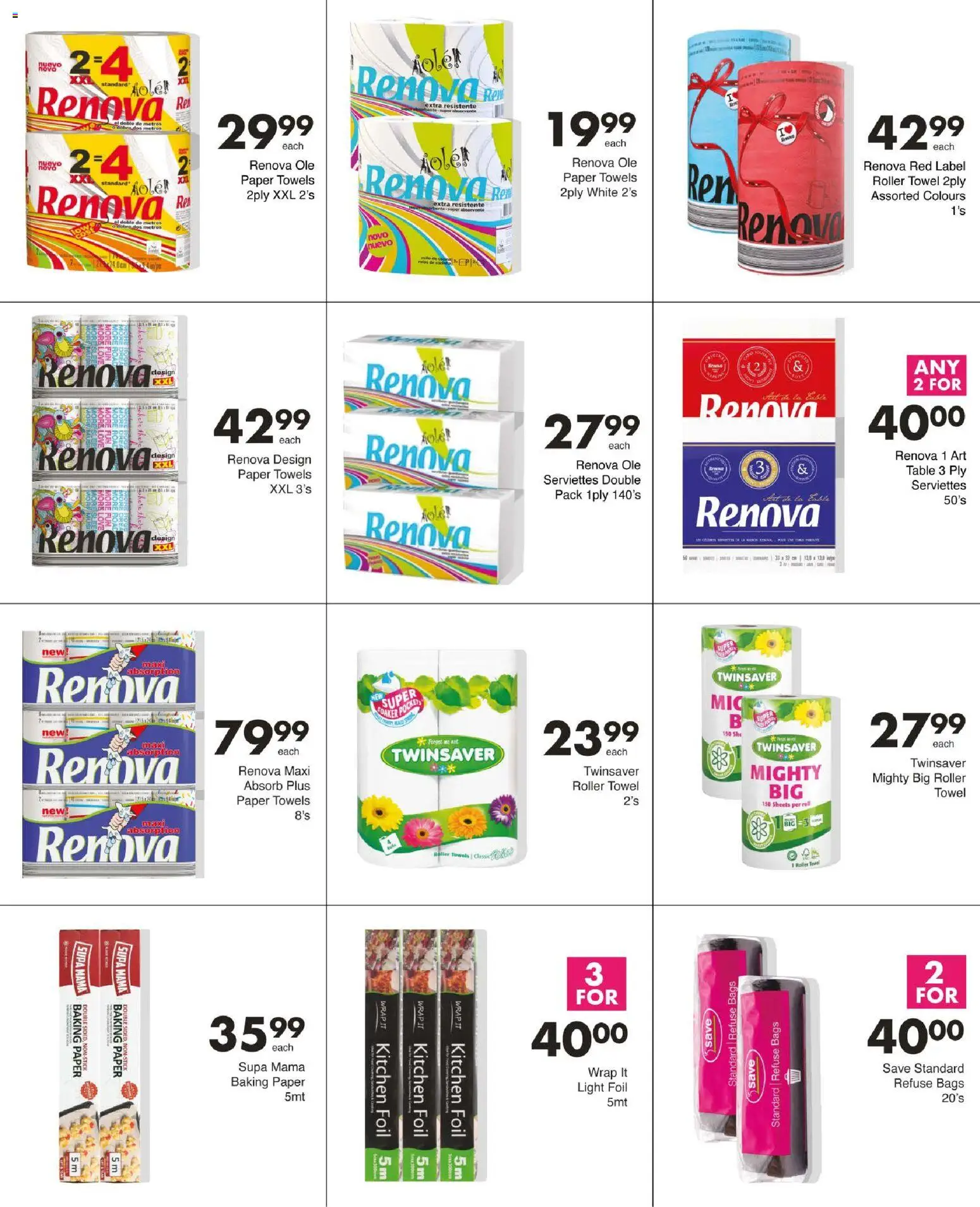 New Save catalogue – valid from 29/10/2026 | Page: 77 | Products: Towels, Towel, Refuse bags, Paper towels