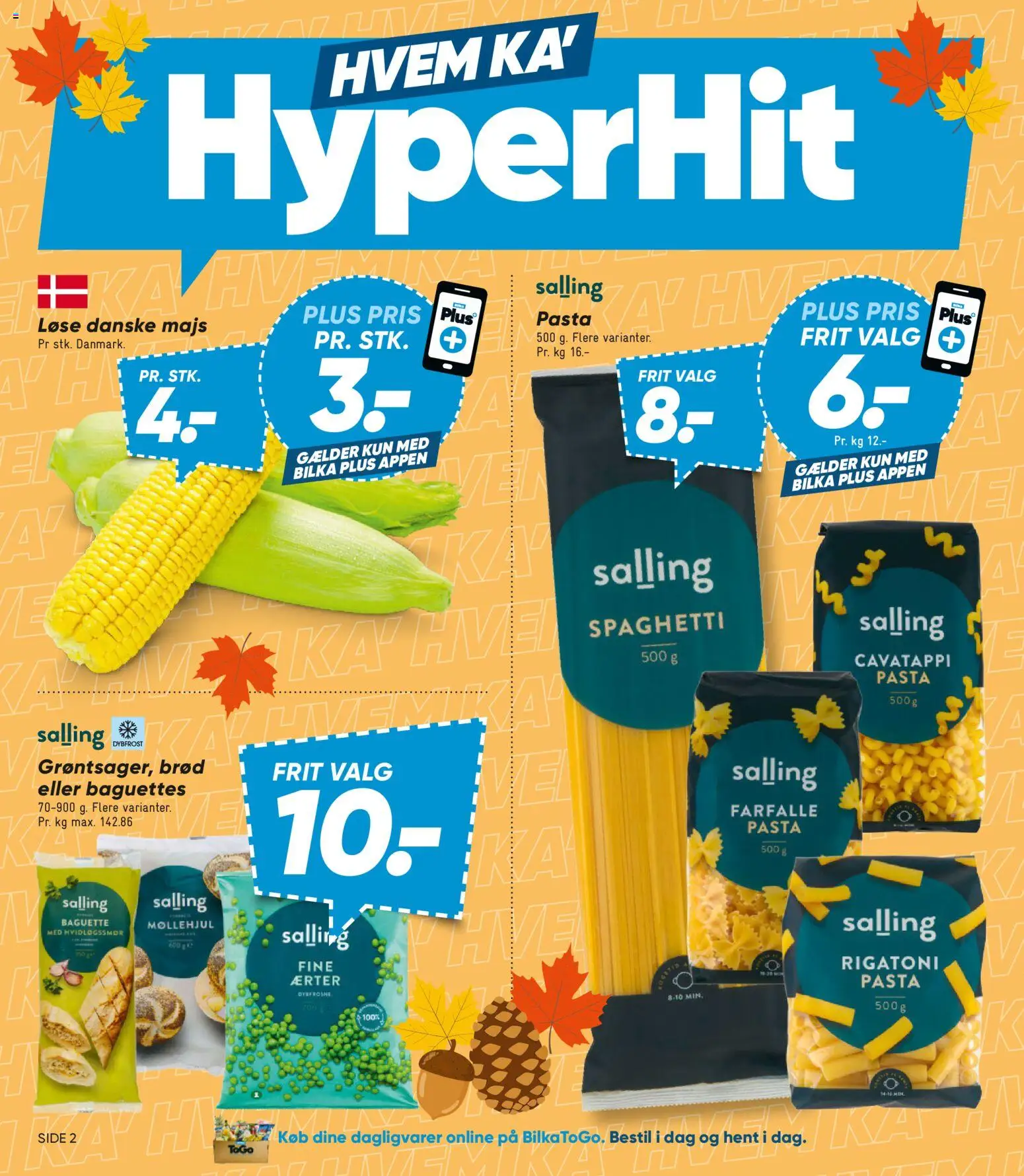 Bilka tilbudsavis – gyldig fra 25/09/2026 | Side: 2 | Produkter: Spaghetti, Pasta, Majs, Ærter