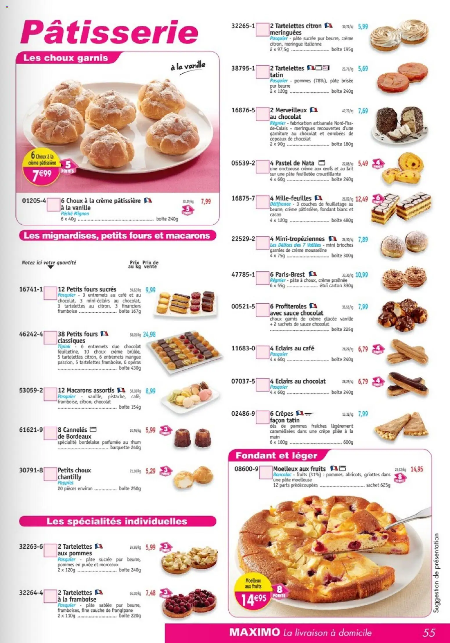 {H1} | Page: 55 | Produits: Pâte brisée, Œufs, Chocolat, Pommes
