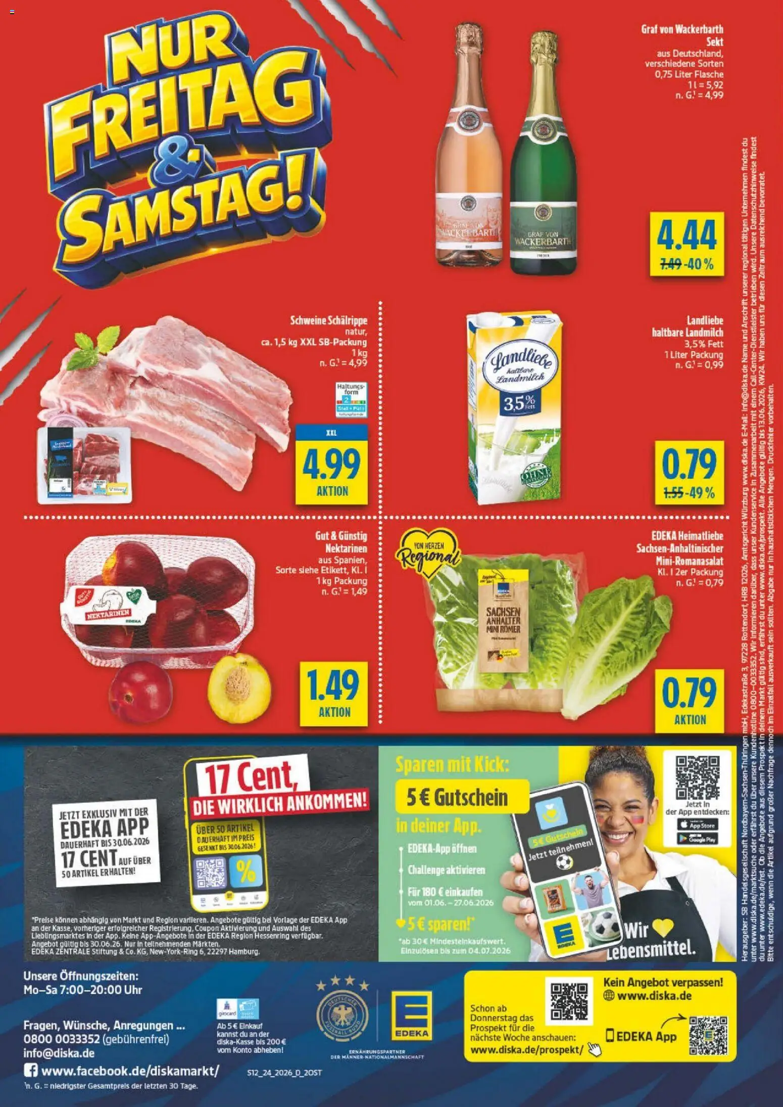 Diska Prospekt – gültig ab 08.06.2026 | Seite: 16 | Produkte: Pute, Nektarinen, Sekt, Uhr