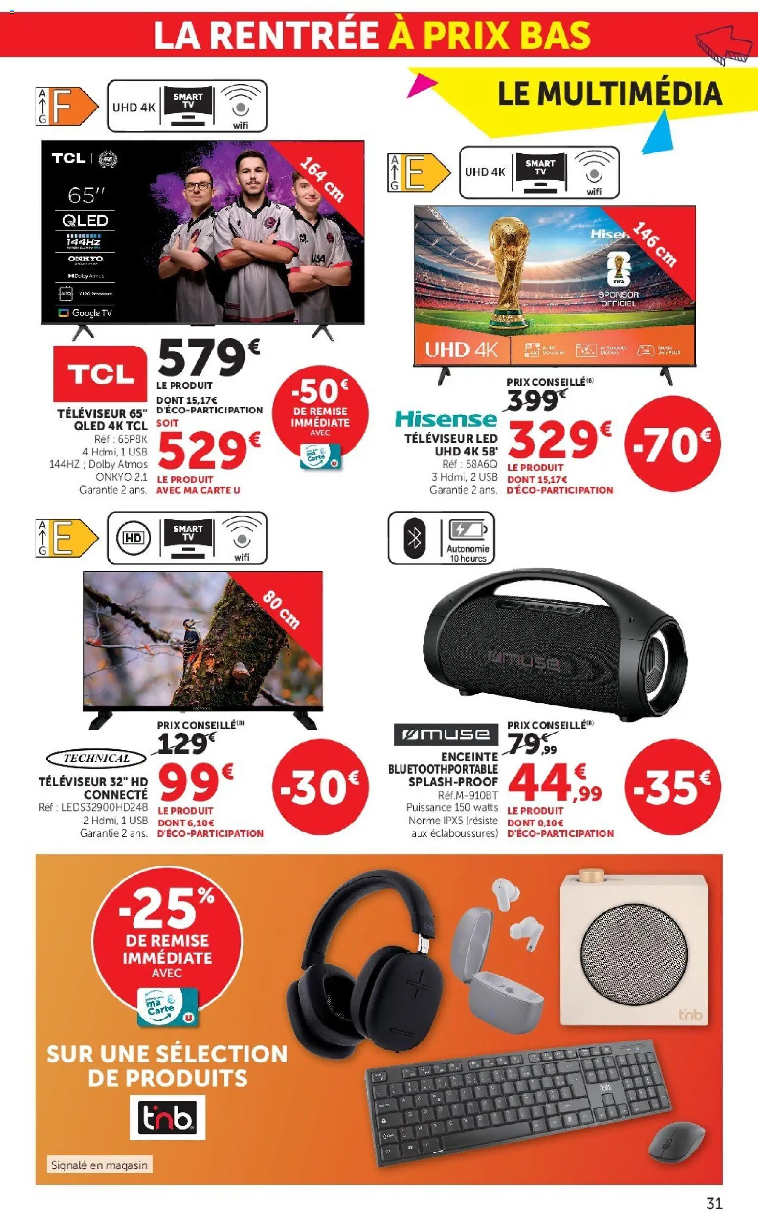 {H1} | Page: 31 | Produits: Enceinte, USB, Televiseur