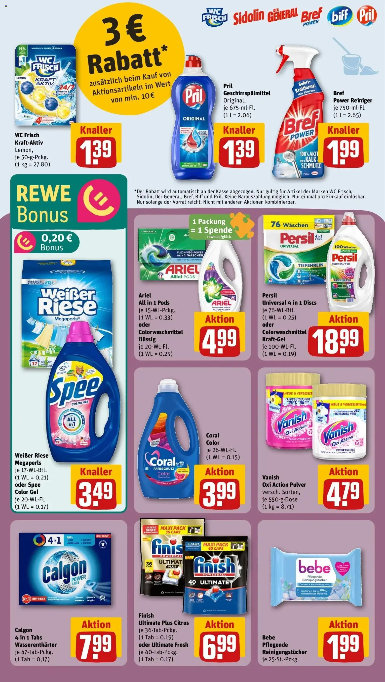 Rewe Prospekt Leipzig / Plagwitz	 – gültig ab 12.04.2026 | Seite: 26 | Produkte: Ariel, Finish, Spee, Pril