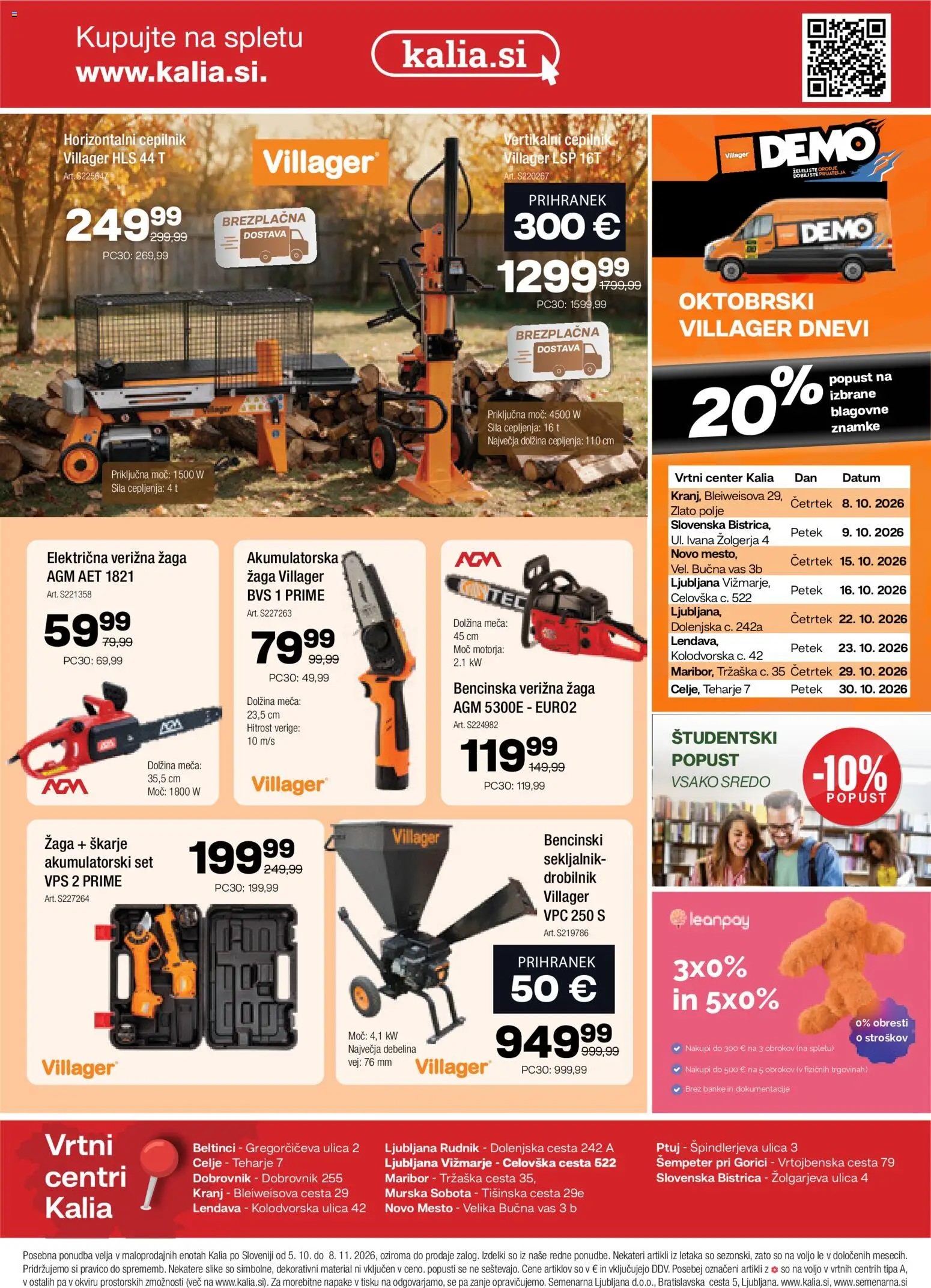 Novi Kalia katalog ponudbe – veljaven od 05.10.2026 | Stran: 12 | Izdelki: Verižna žaga