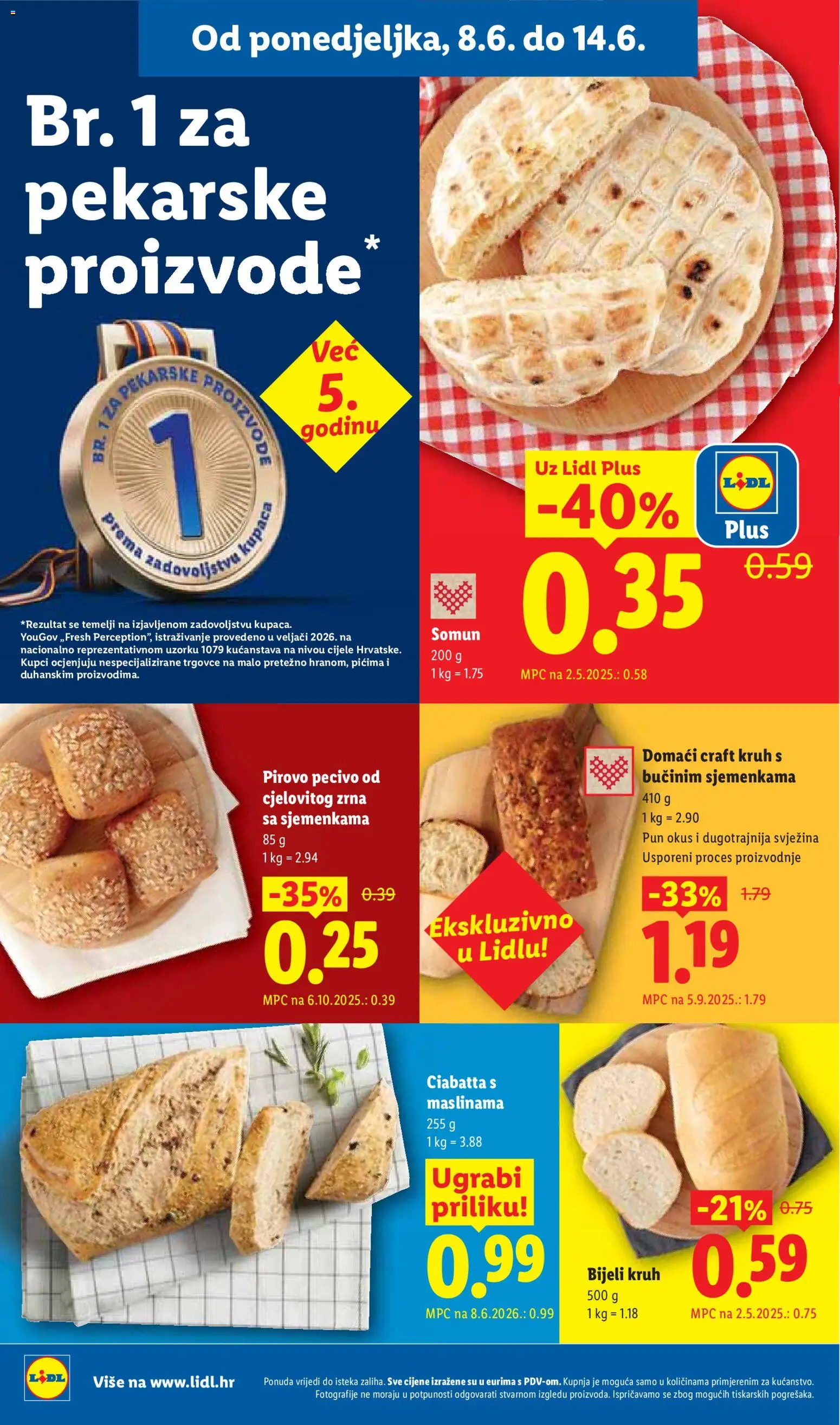 Lidl katalog | vrijedi od 08.06.2026 | Stranica: 4 | Proizvodi: Somun, Kruh, Pecivo