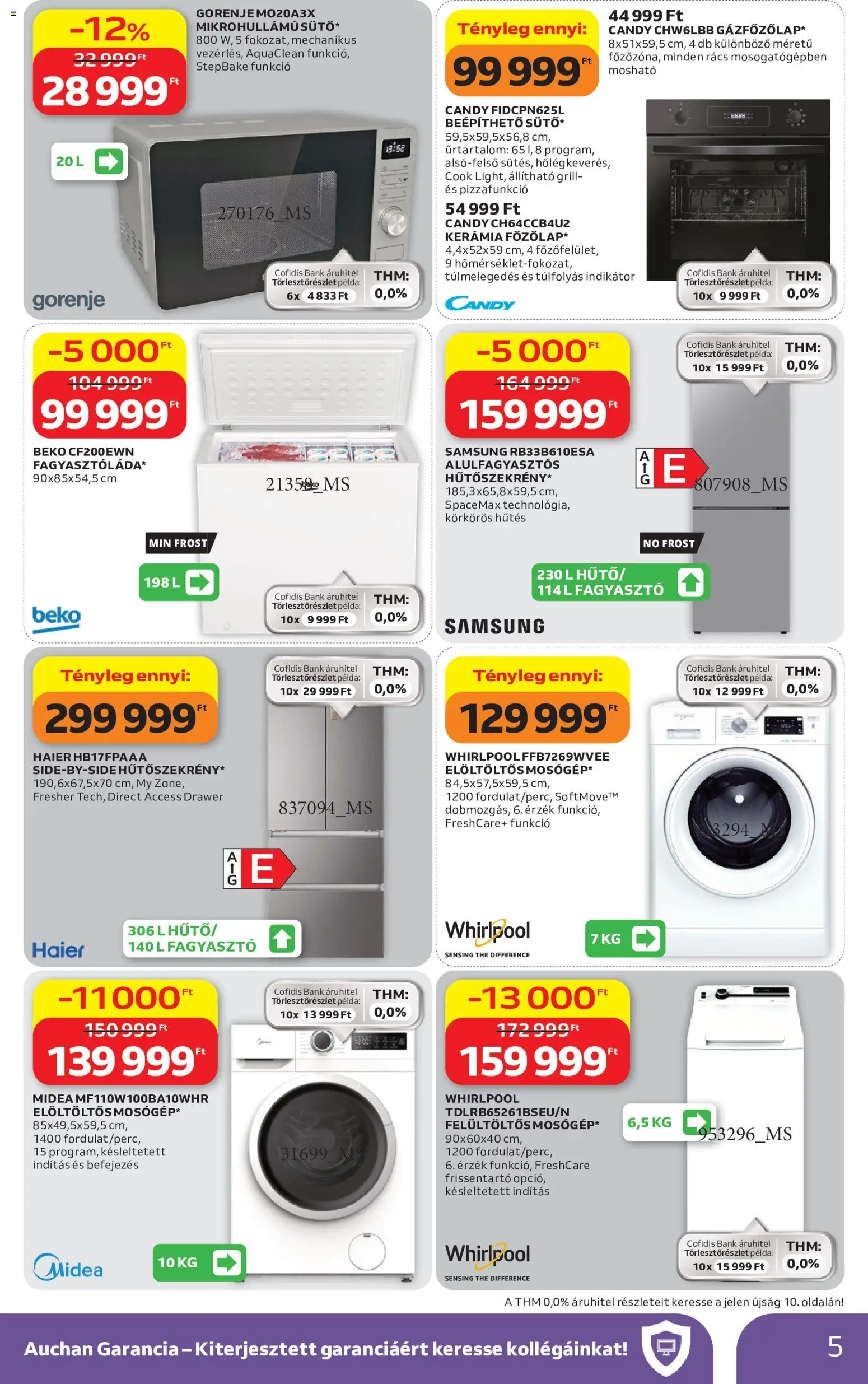 Auchan akciós ujság - amely érvényes a következő dátumtól: 07.05.2026 | Oldal: 5 | Termékek: Grill, Samsung