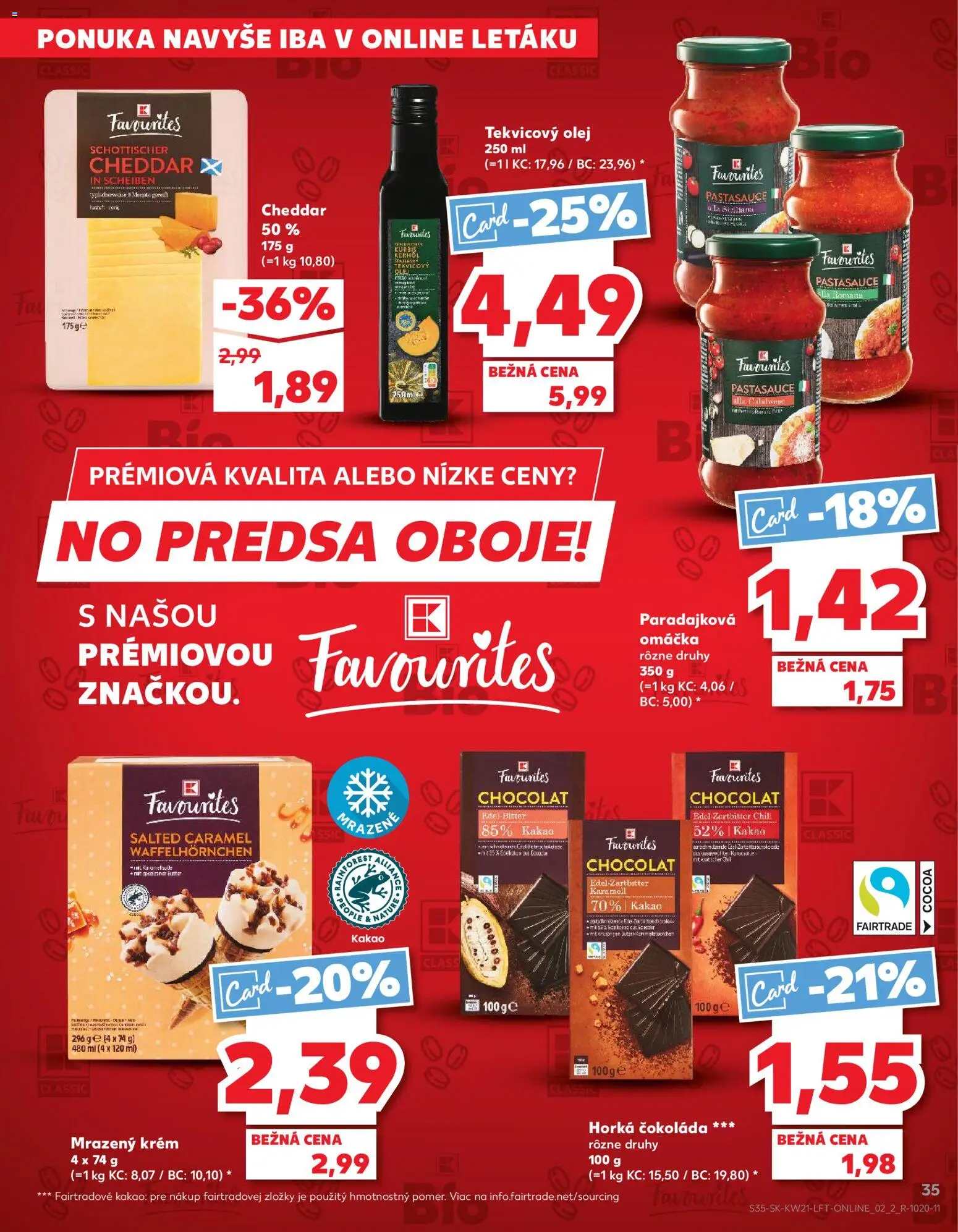 Kaufland SK akciós ujság - amely érvényes a következő dátumtól: 21.05.2026 | Oldal: 35 | Termékek: Chili, Cheddar